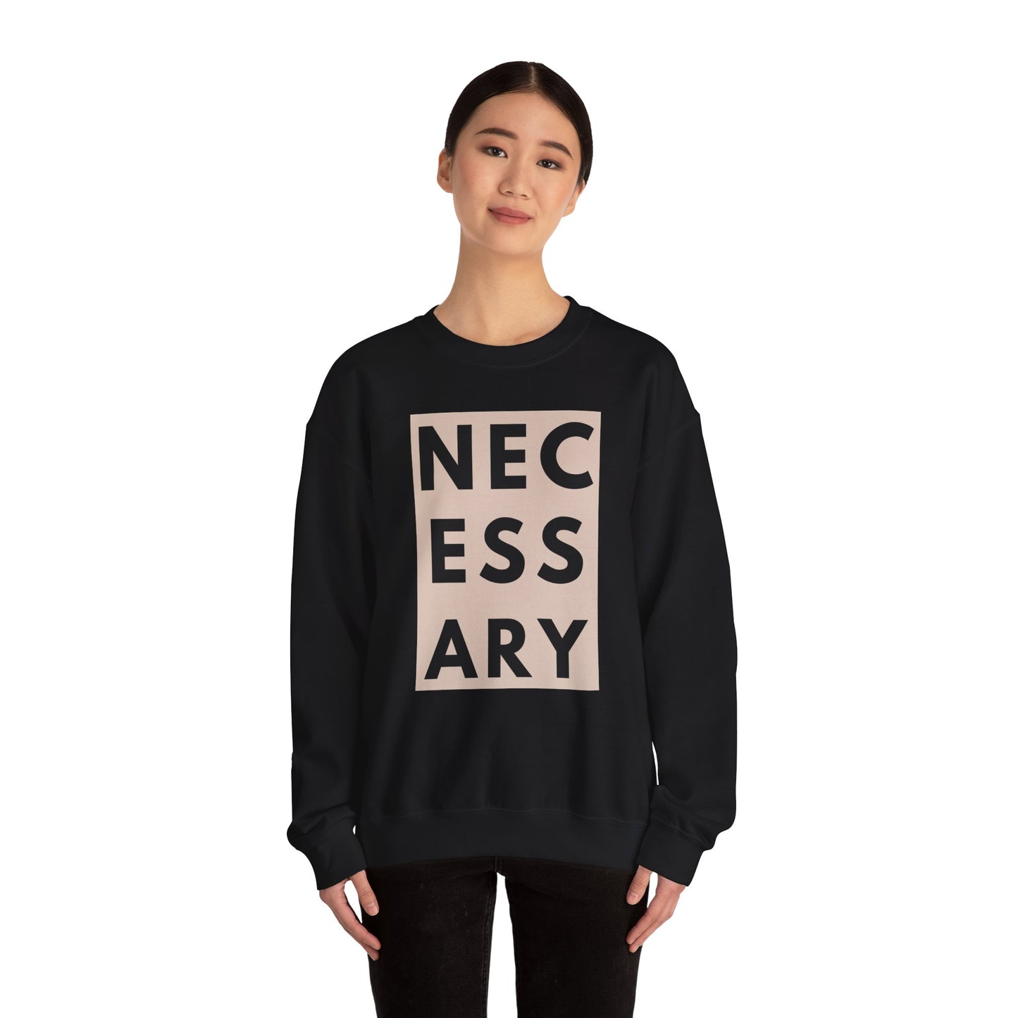 "necessary" Unisex Heavy Blend™ Crewneck Sweatshirt - Nude