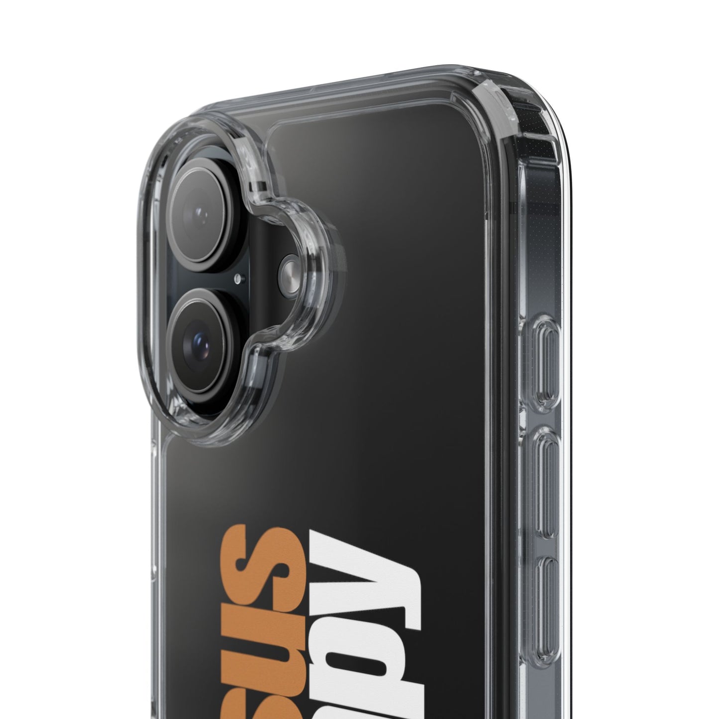 "Jesus + therapy" Clear Phone Cases - white & gold