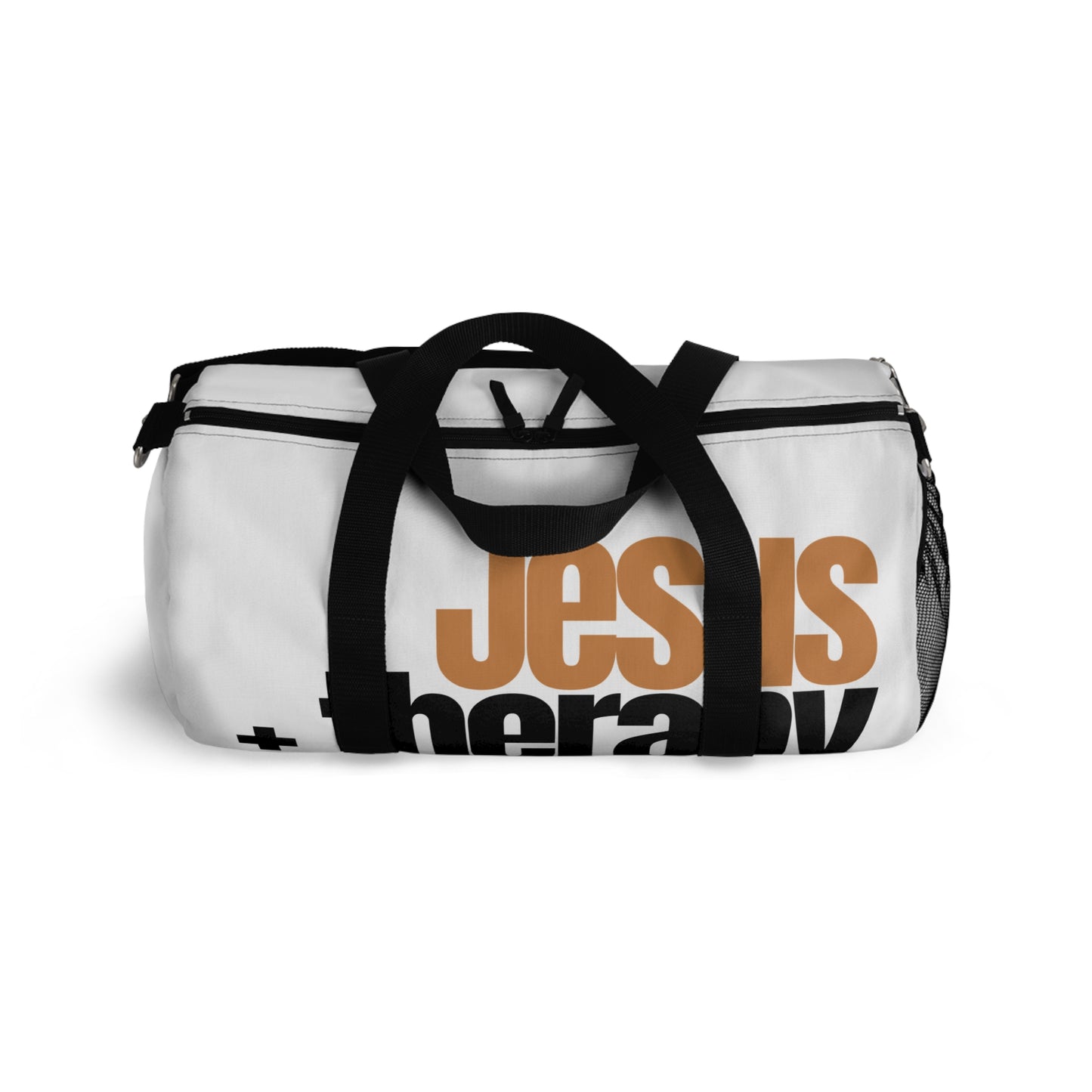 "Jesus + Therapy" Duffel Bag (White) - 2 Sizes Available