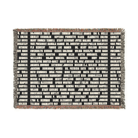 "Revolutionary Black Women" Cozy Woven Blanket