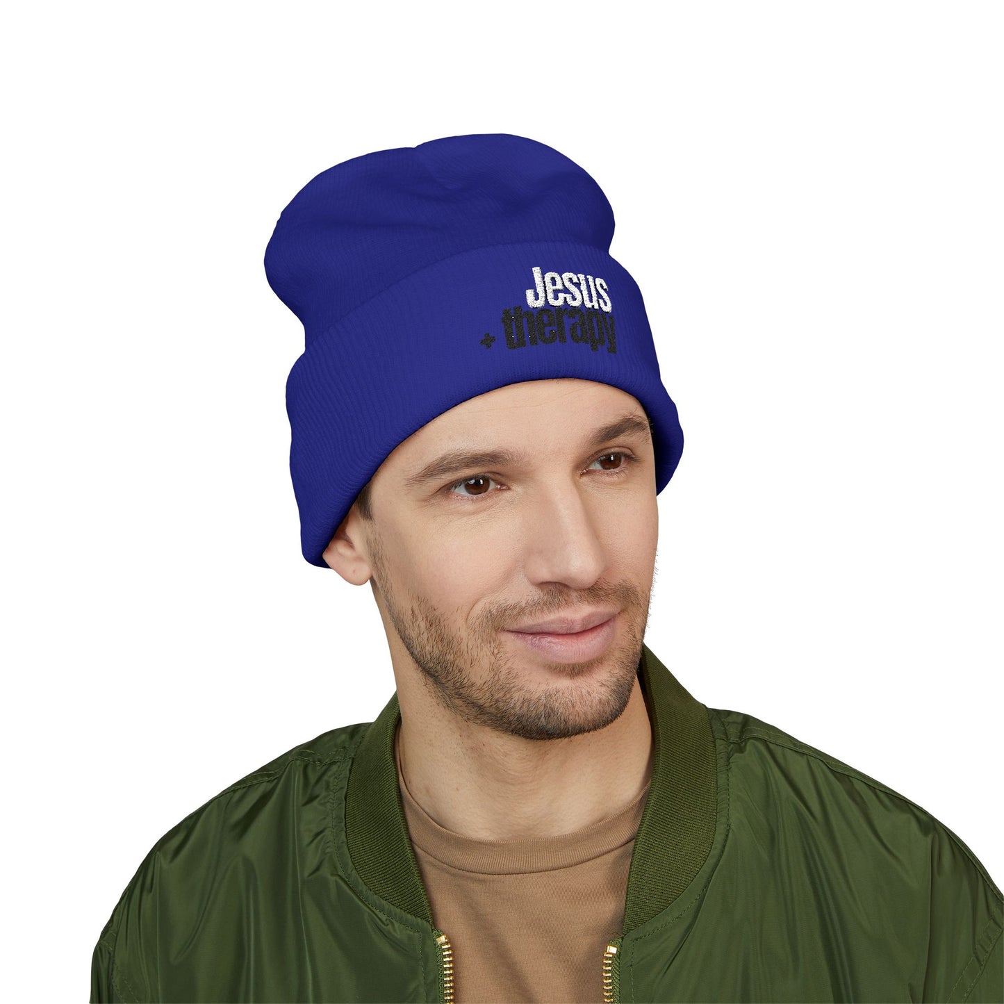 "Jesus + Therapy" Classic Cuffed Beanie