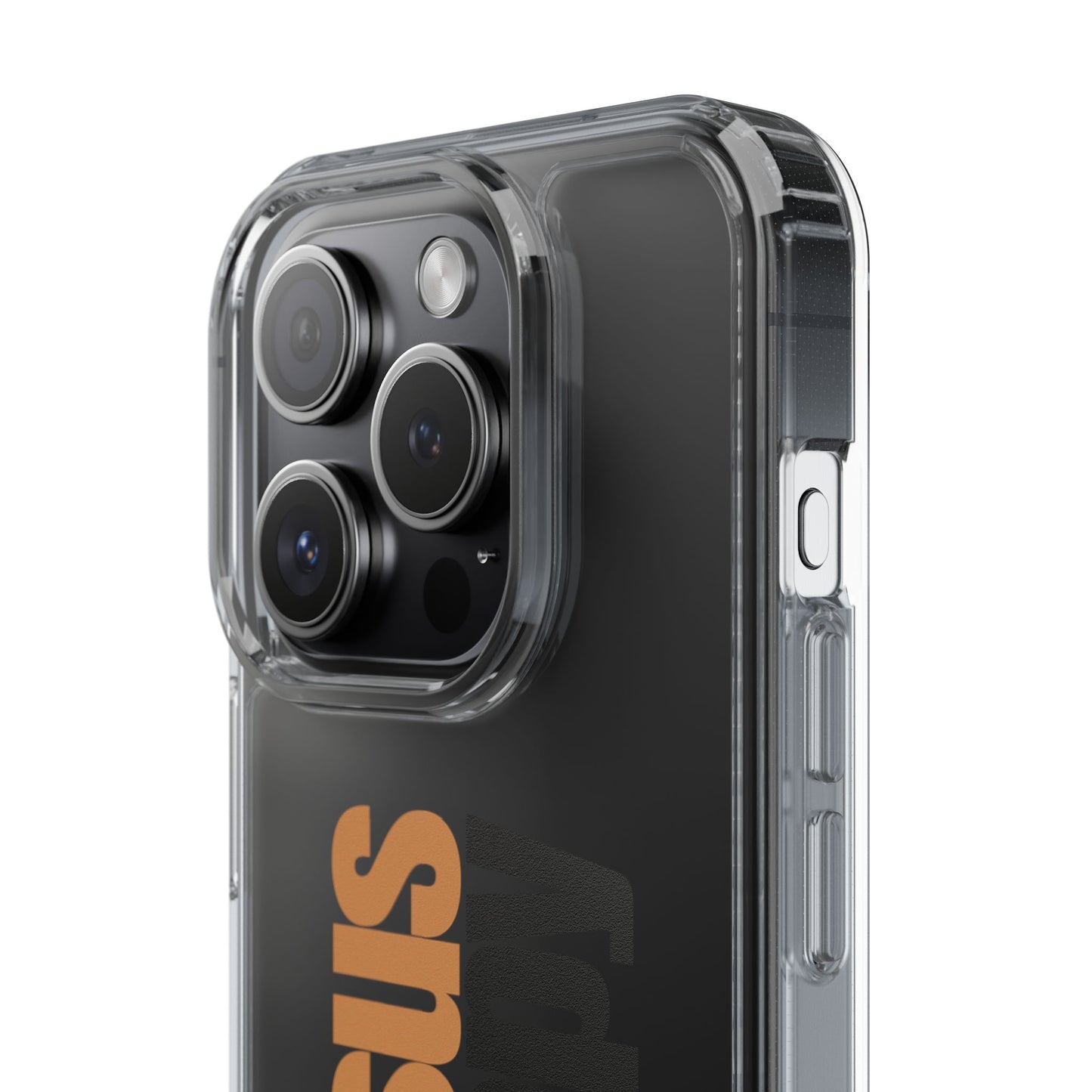 "Jesus + therapy" Clear Phone Cases - black & gold