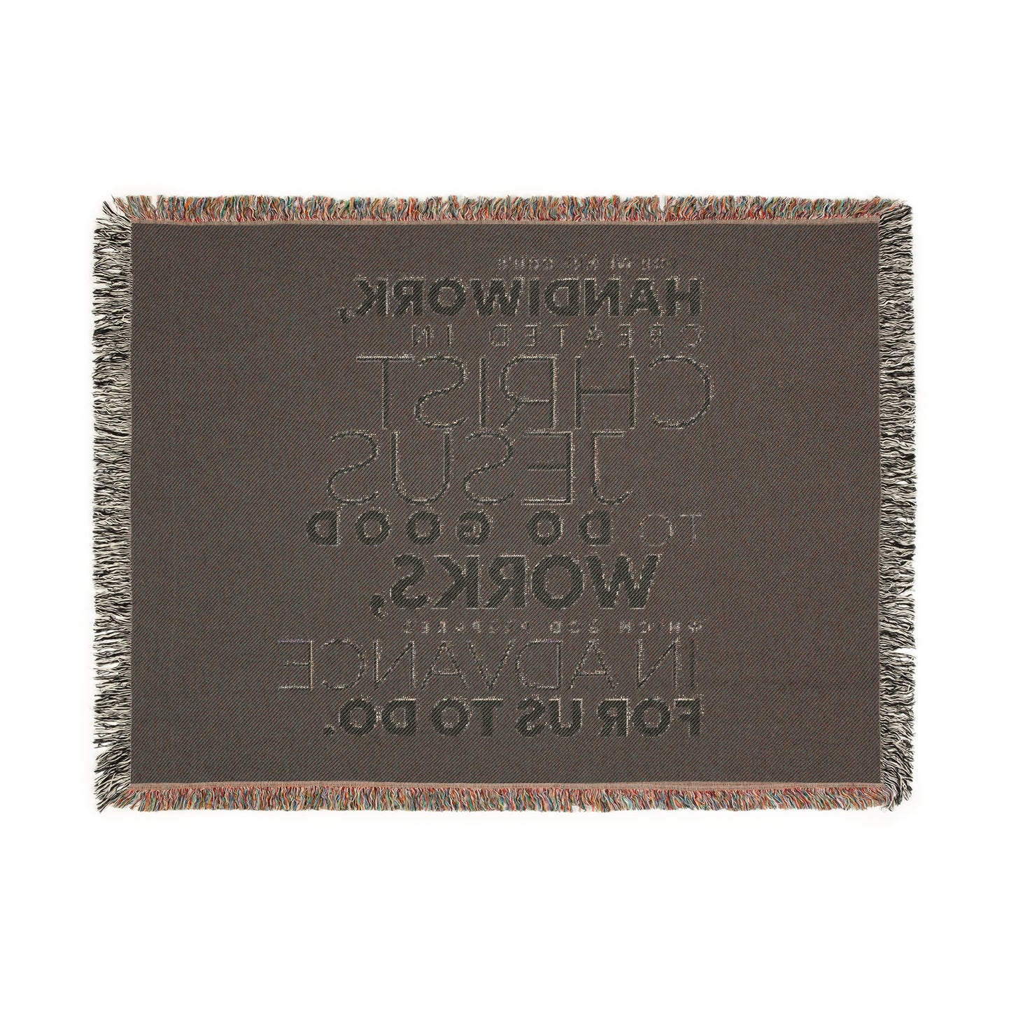 "Ephesians 2:10" Cozy Woven Blanket