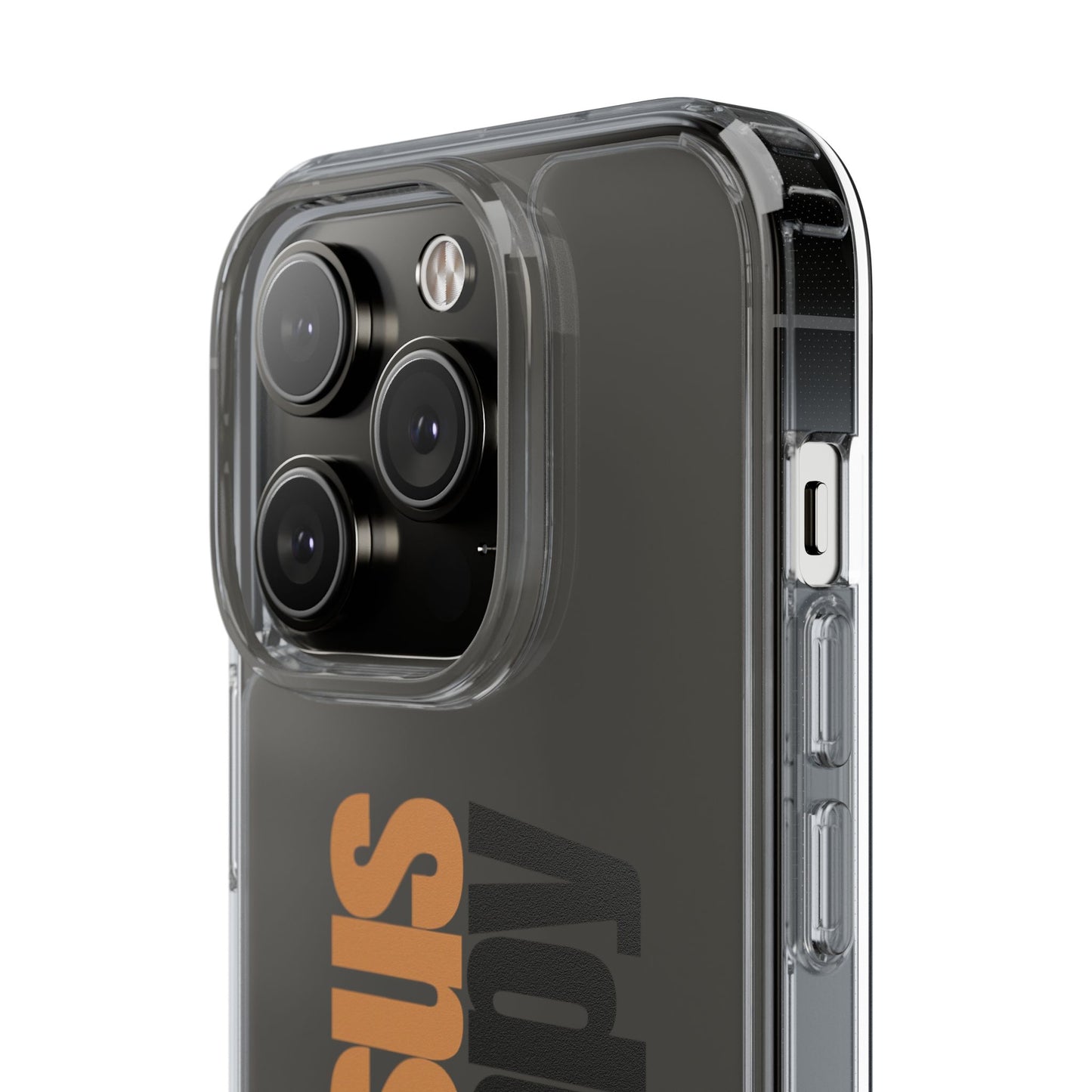 "Jesus + therapy" Clear Phone Cases - black & gold