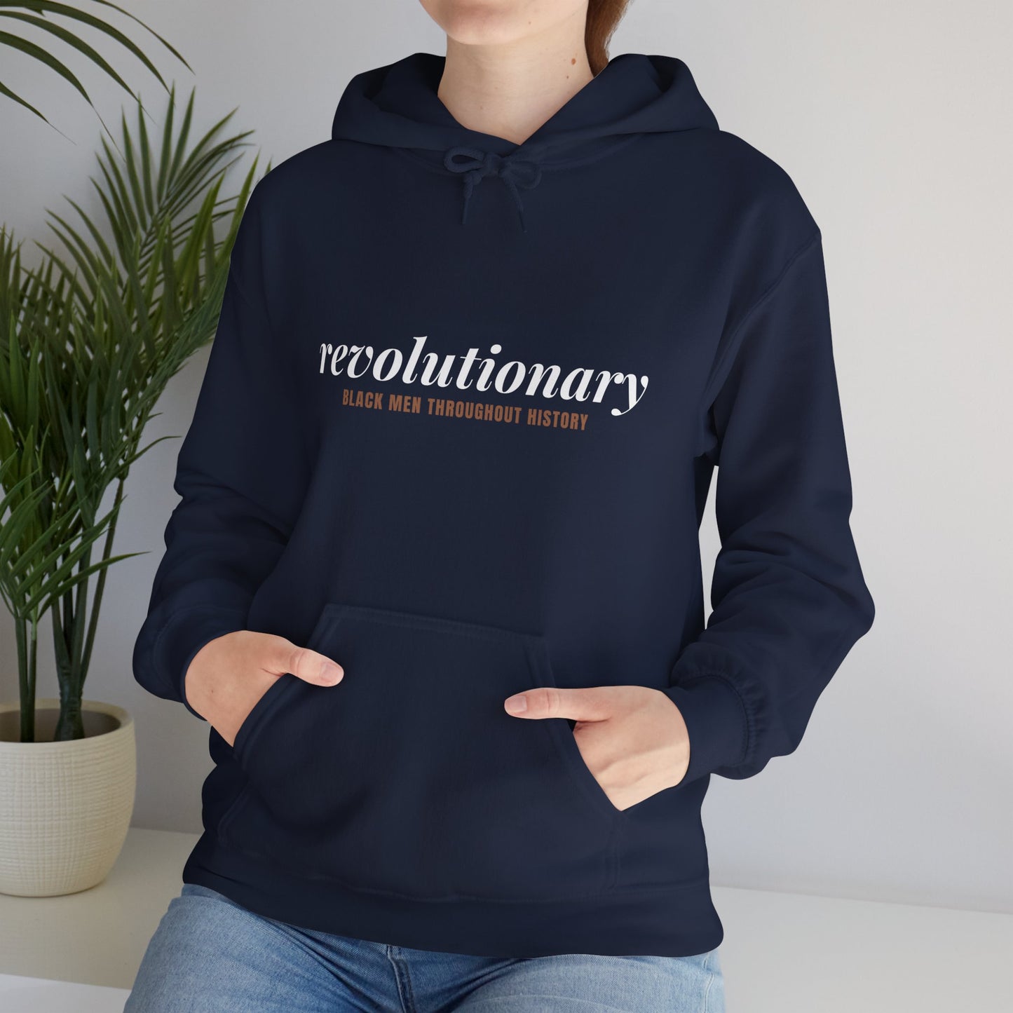 "Revolutionary Black Men" Unisex Heavy Blend™ Hooded Sweatshirt - Black, Chocolate, Navy Blue, Dark Gray, & Hunter Green Available