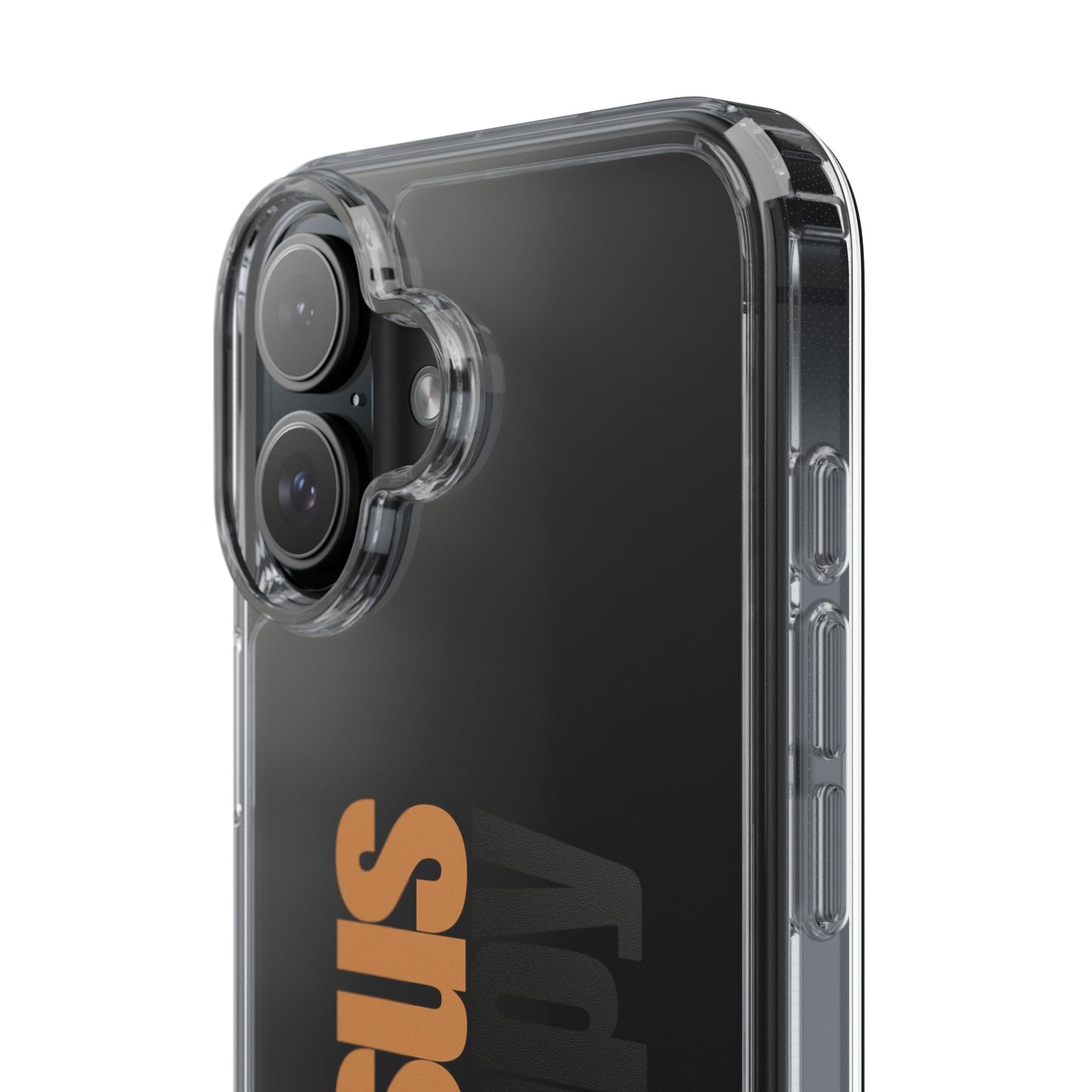 "Jesus + therapy" Clear Phone Cases - black & gold