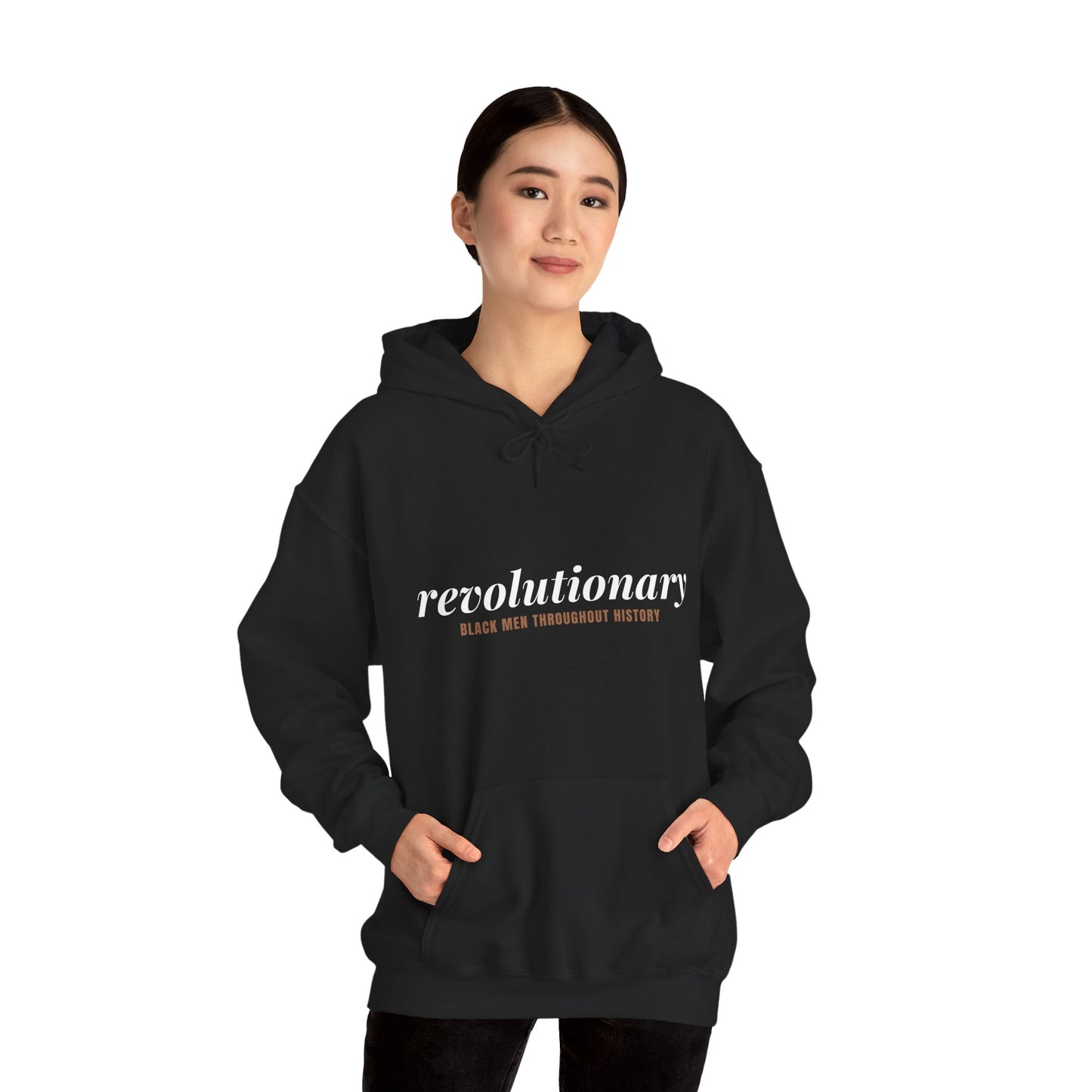 "Revolutionary Black Men" Unisex Heavy Blend™ Hooded Sweatshirt - Black, Chocolate, Navy Blue, Dark Gray, & Hunter Green Available