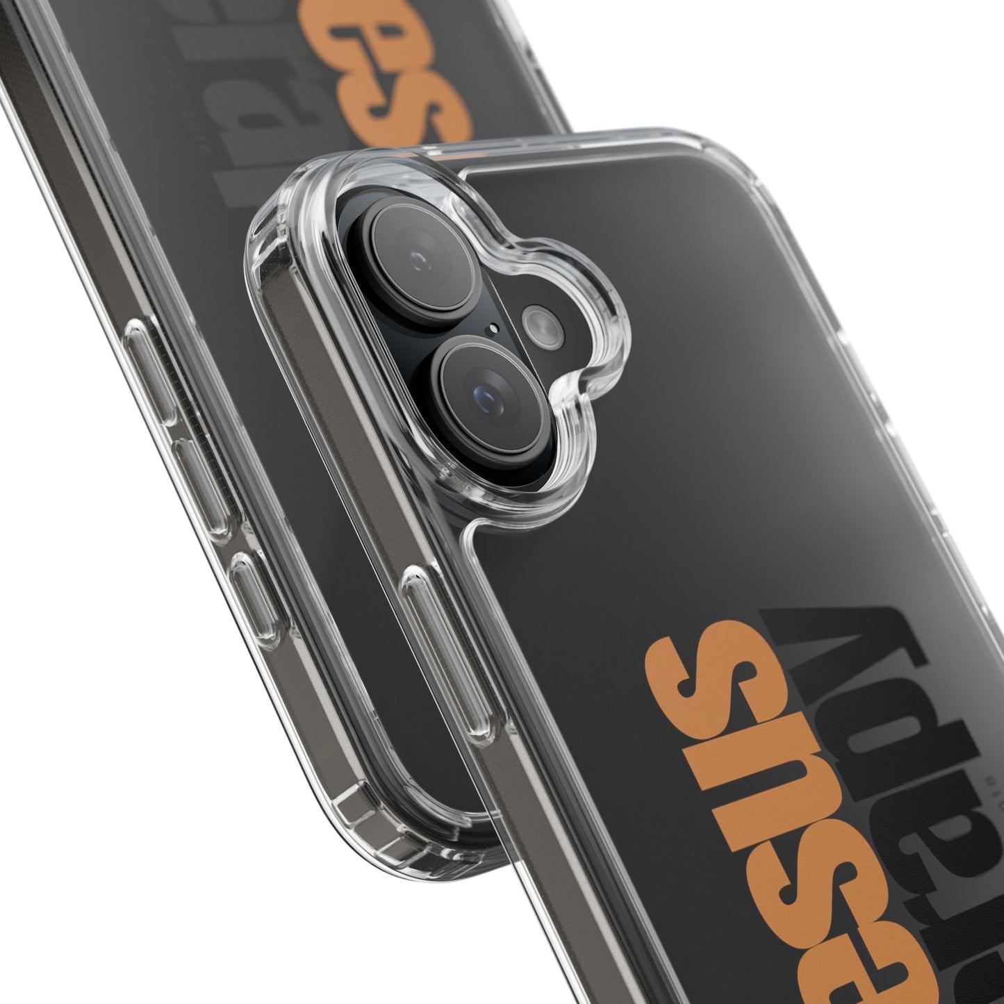 "Jesus + therapy" Clear Phone Cases - black & gold