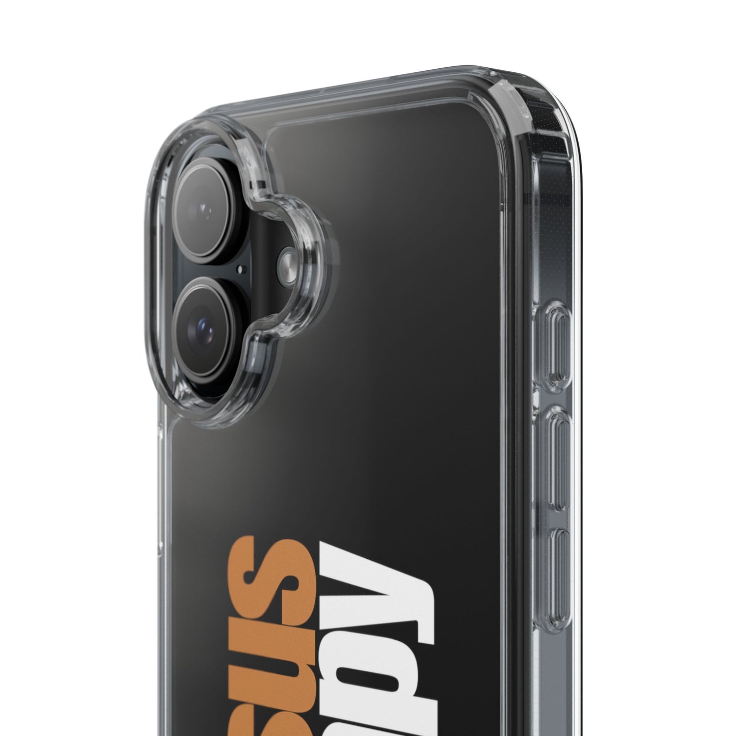 "Jesus + therapy" Clear Phone Cases - white & gold
