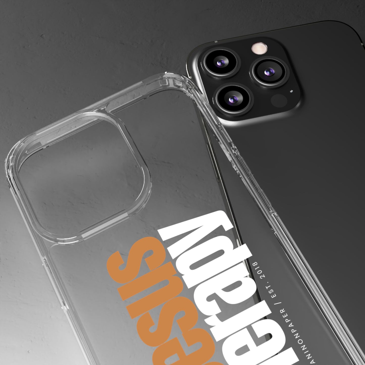 "Jesus + therapy" Clear Phone Cases - white & gold