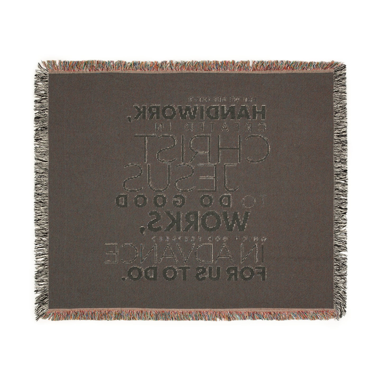 "Ephesians 2:10" Cozy Woven Blanket