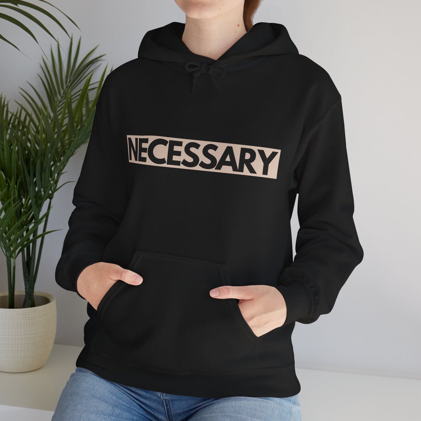 "necessary" Unisex Heavy Blend™ Hooded Sweatshirt - Nude