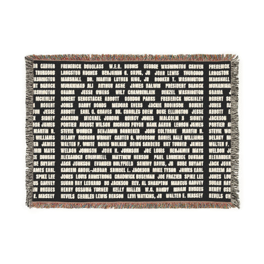"Revolutionary Black Men" Cozy Woven Blanket