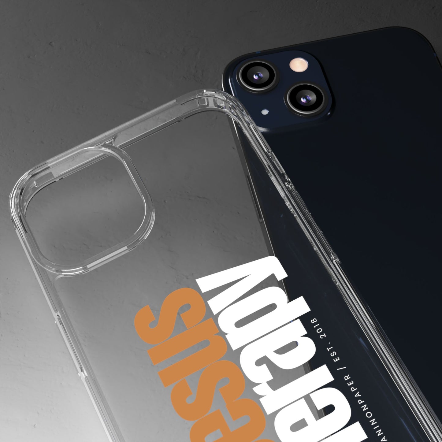 "Jesus + therapy" Clear Phone Cases - white & gold