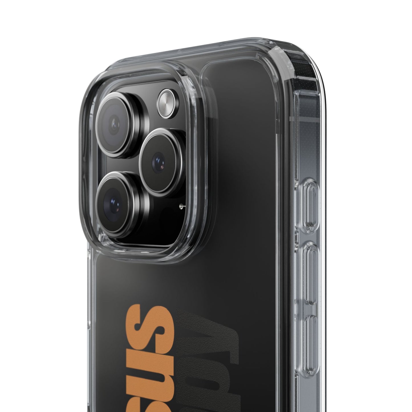 "Jesus + therapy" Clear Phone Cases - black & gold