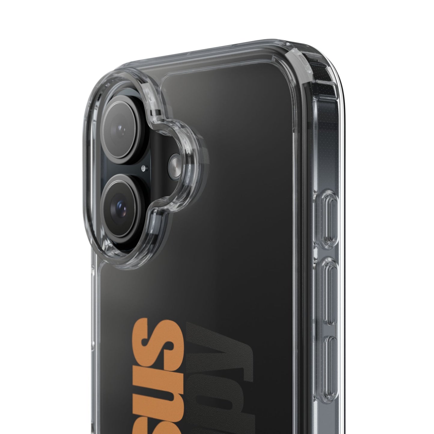 "Jesus + therapy" Clear Phone Cases - black & gold