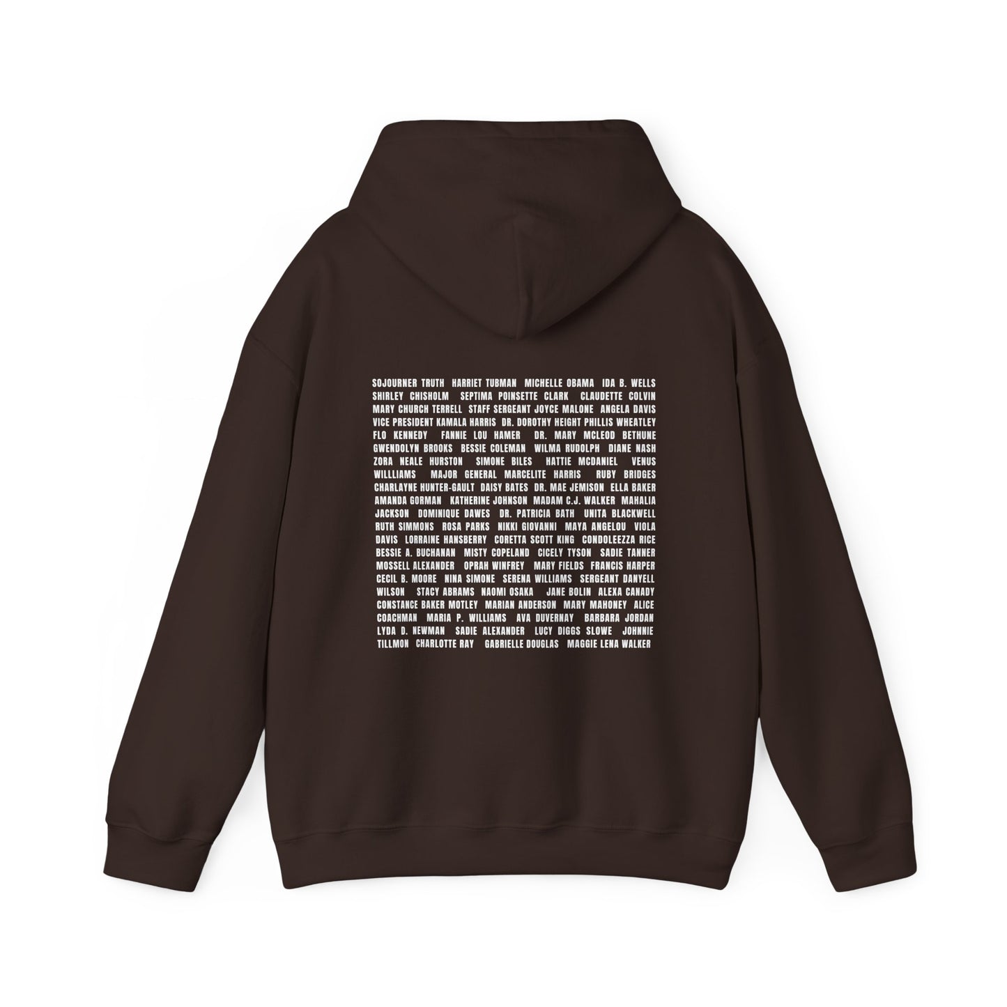 "Revolutionary Black Women" Unisex Heavy Blend™ Hooded Sweatshirt - Black, Chocolate, Navy Blue, Dark Gray, & Hunter Green Available
