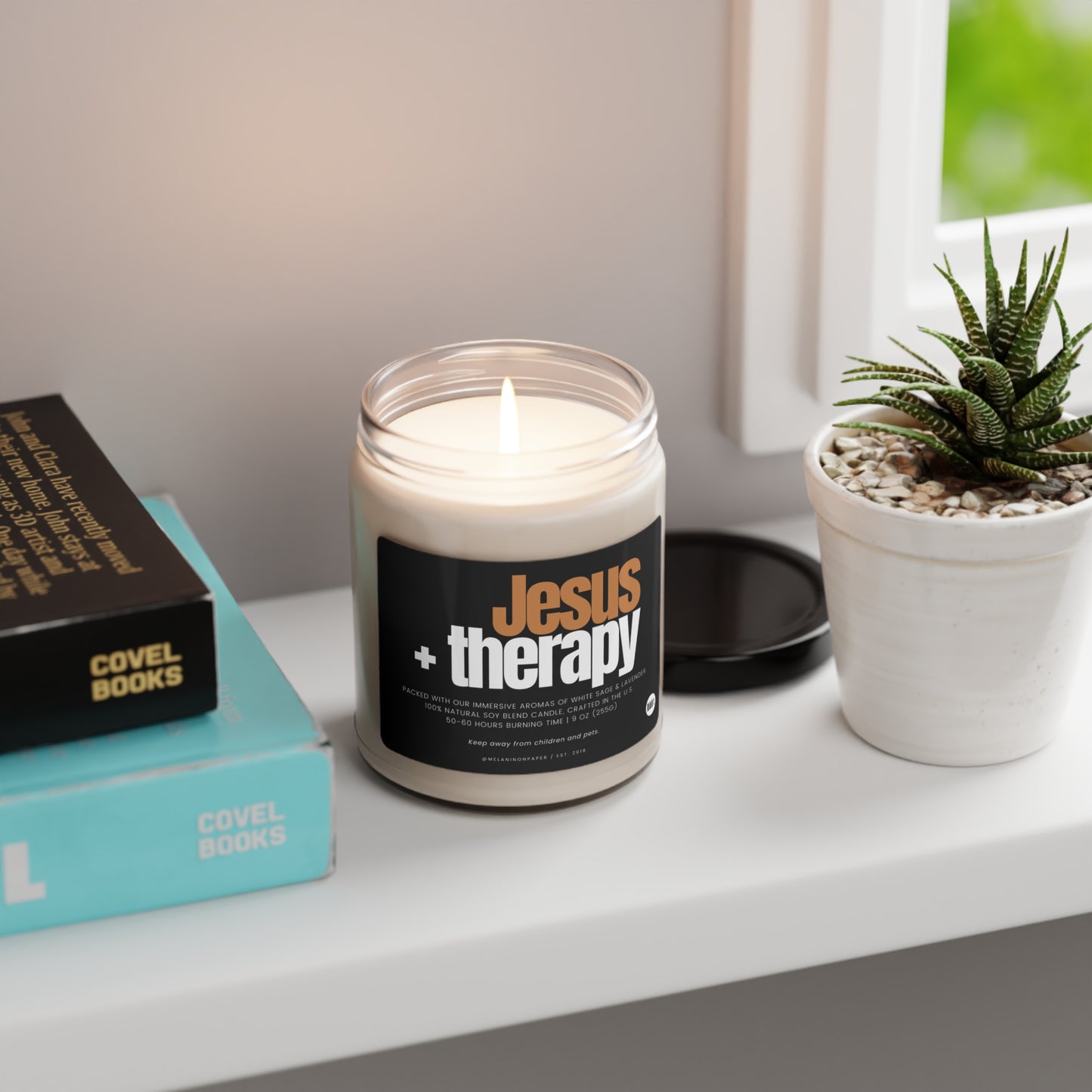 "Jesus + therapy" Scented Soy Candle, 9oz