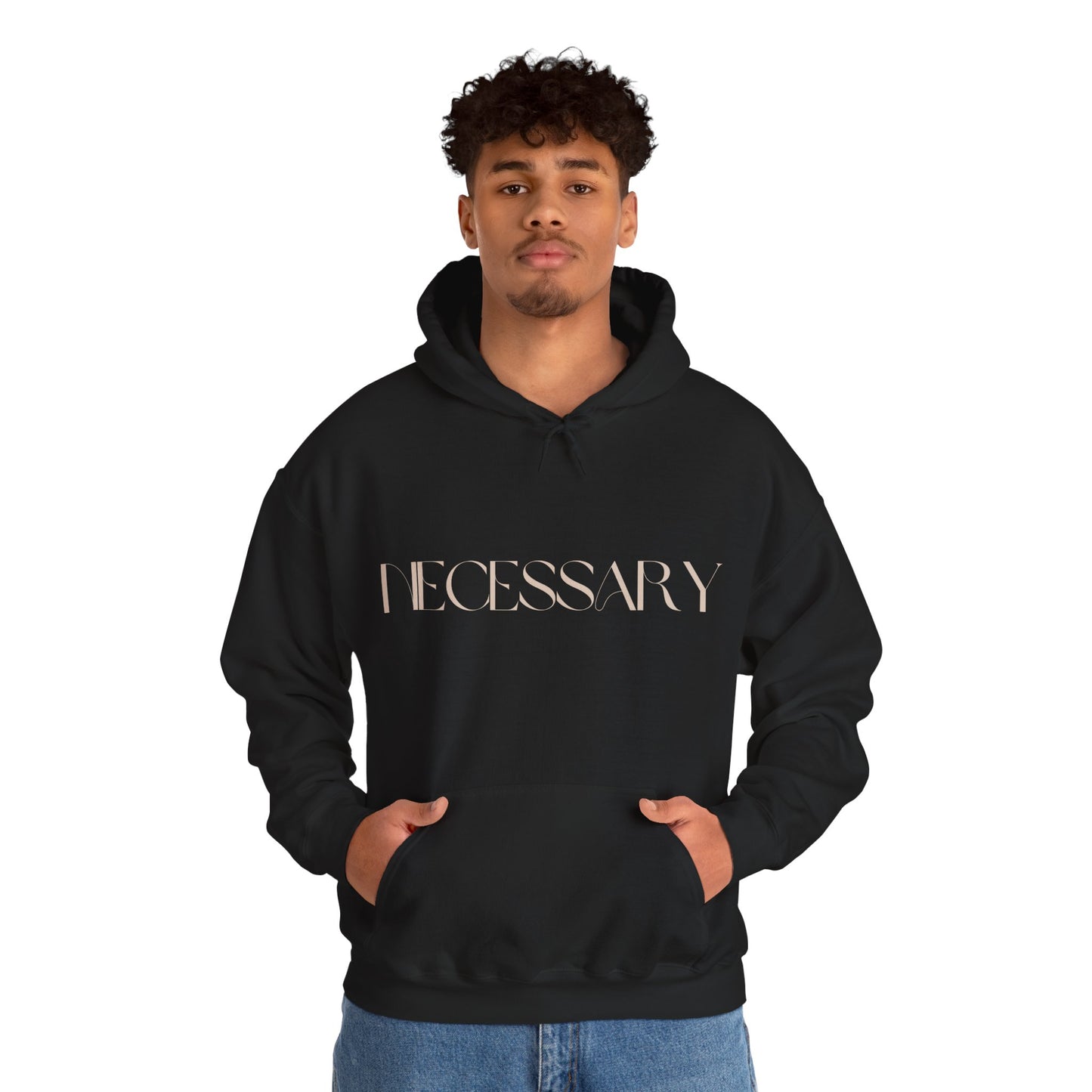 "necessary" Unisex Heavy Blend™ Hooded Sweatshirt - Black, Chocolate, & Hunter Green Available