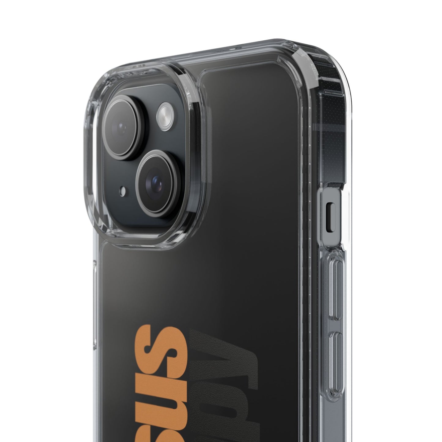 "Jesus + therapy" Clear Phone Cases - black & gold