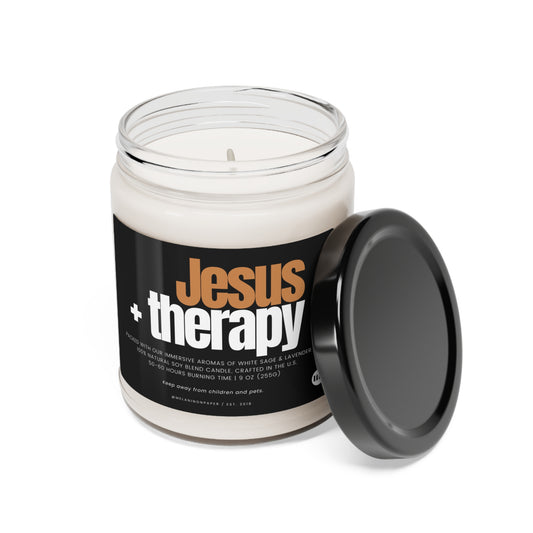 "Jesus + therapy" Scented Soy Candle, 9oz