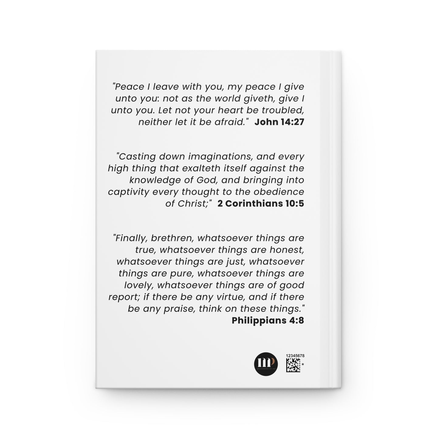 "Jesus + therapy" Velvety Matte Hardcover Journal (white)