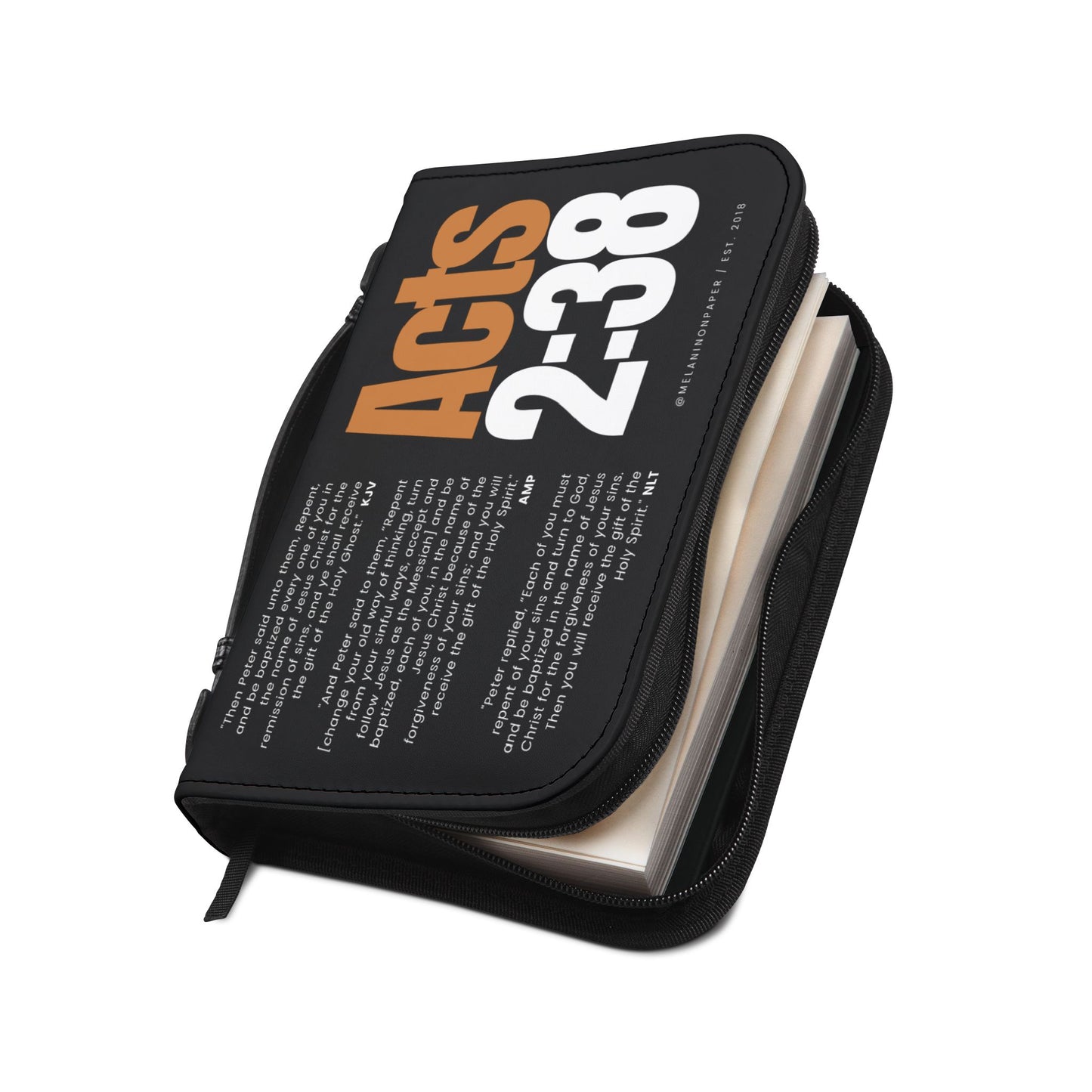 "Acts 2:38" Luxe Bible Cover - 4 Sizes Available