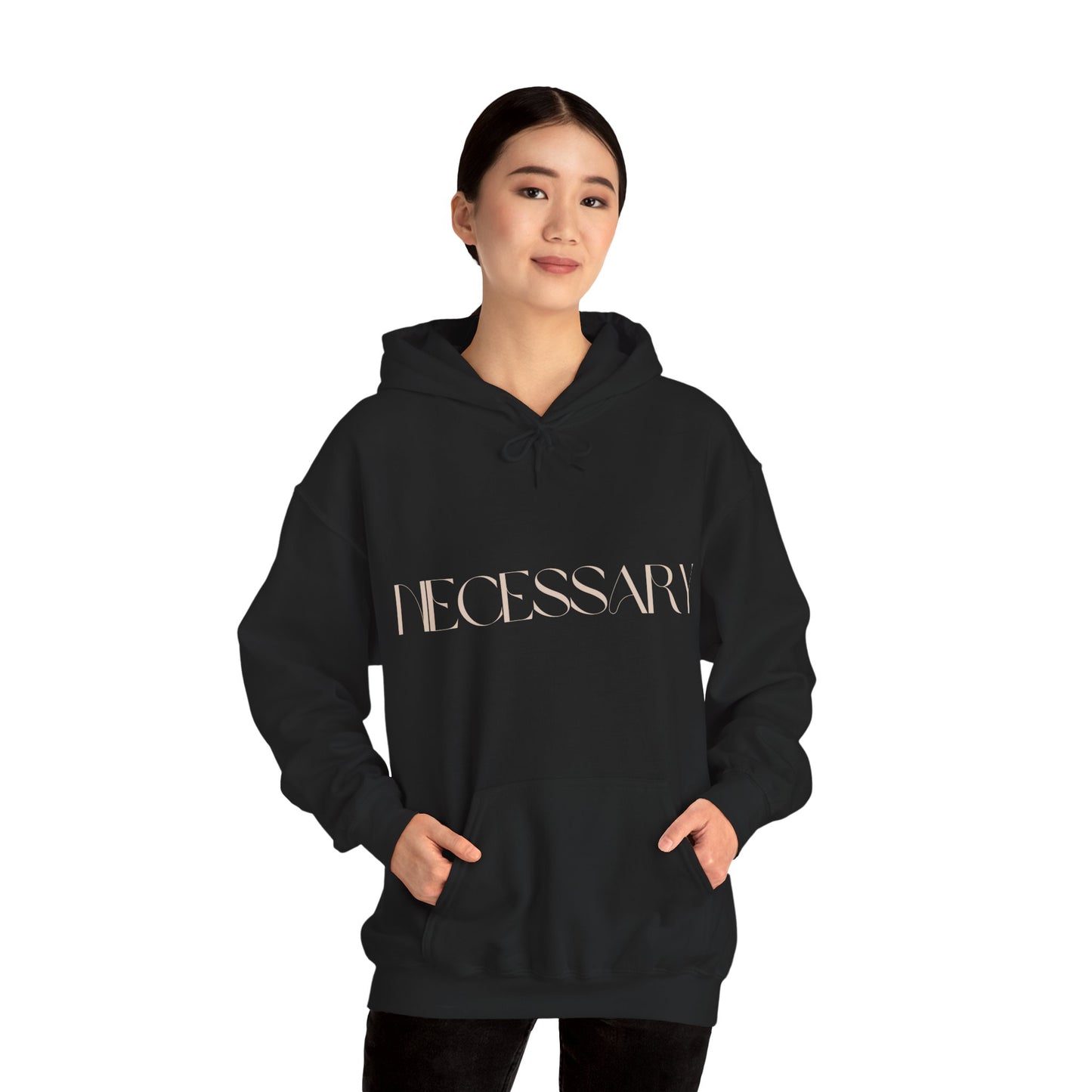 "necessary" Unisex Heavy Blend™ Hooded Sweatshirt - Black, Chocolate, & Hunter Green Available