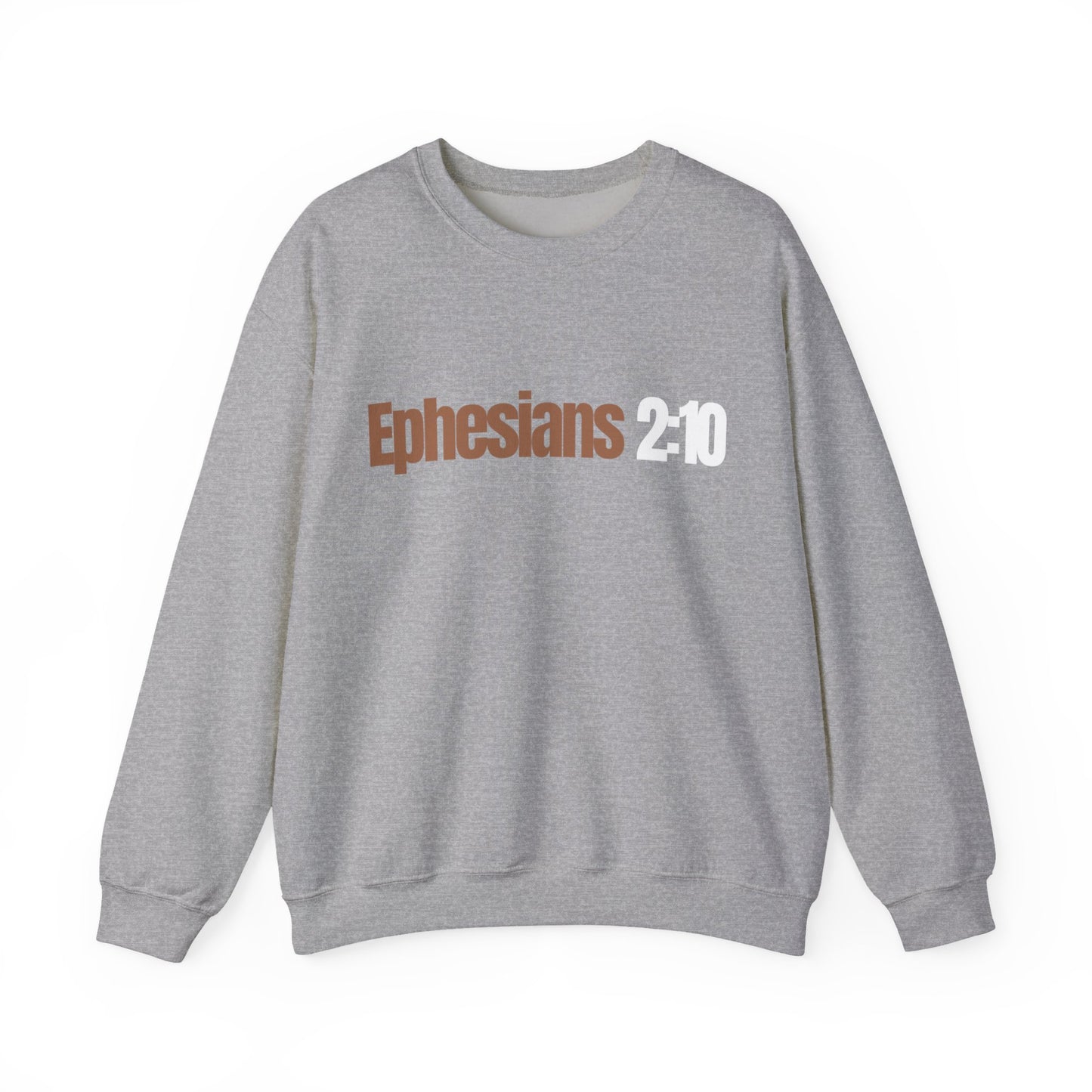 "Ephesians 2:10" Unisex Heavy Blend™ Crewneck Sweatshirt - Black, Gray, & Navy Blue Available