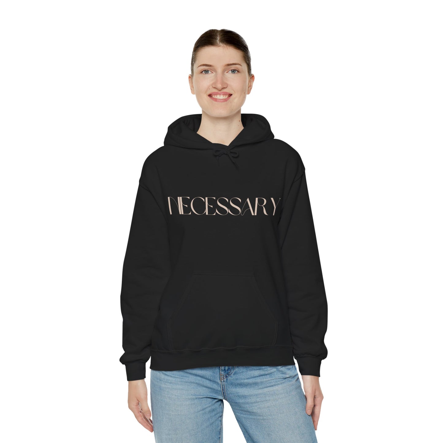 "necessary" Unisex Heavy Blend™ Hooded Sweatshirt - Black, Chocolate, & Hunter Green Available