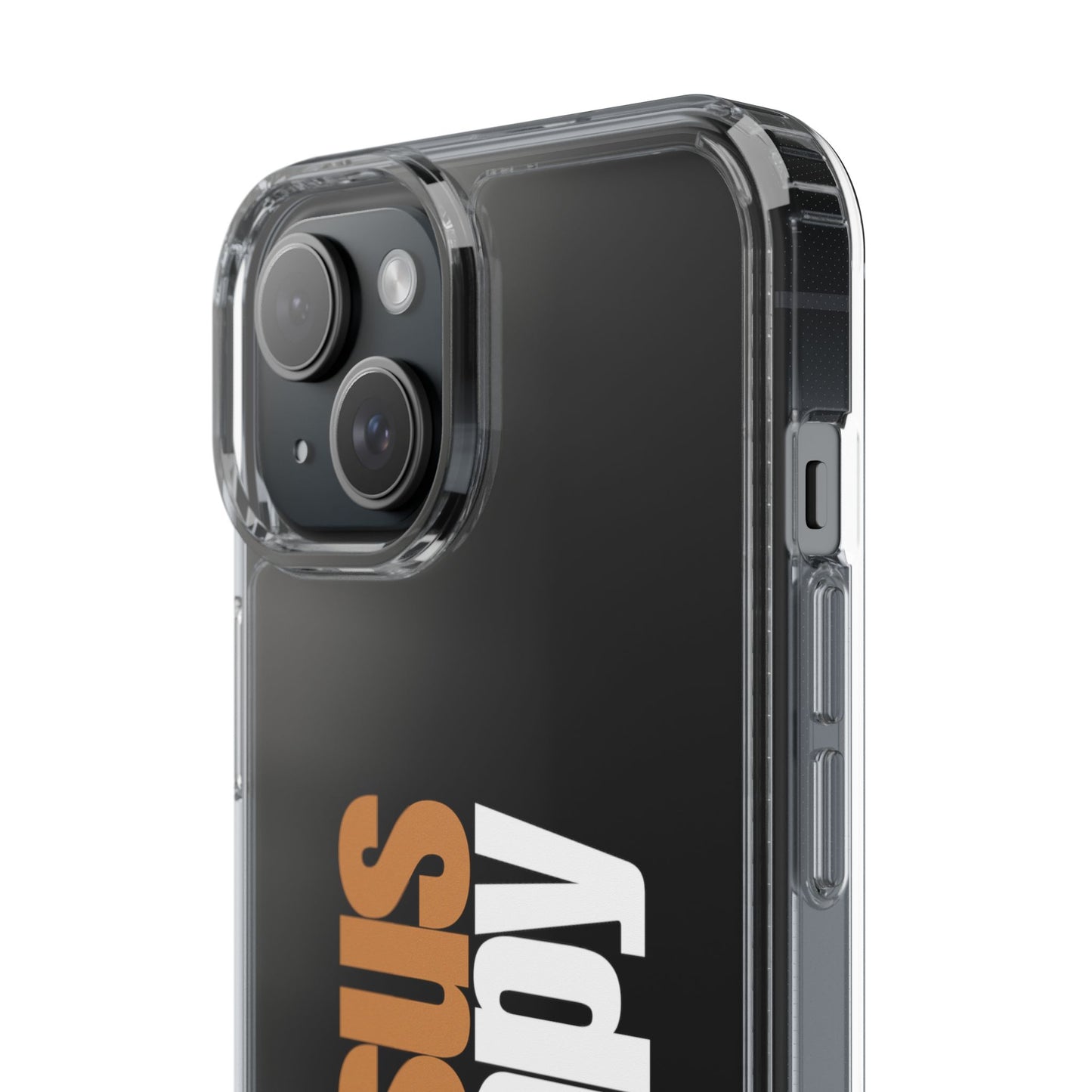 "Jesus + therapy" Clear Phone Cases - white & gold
