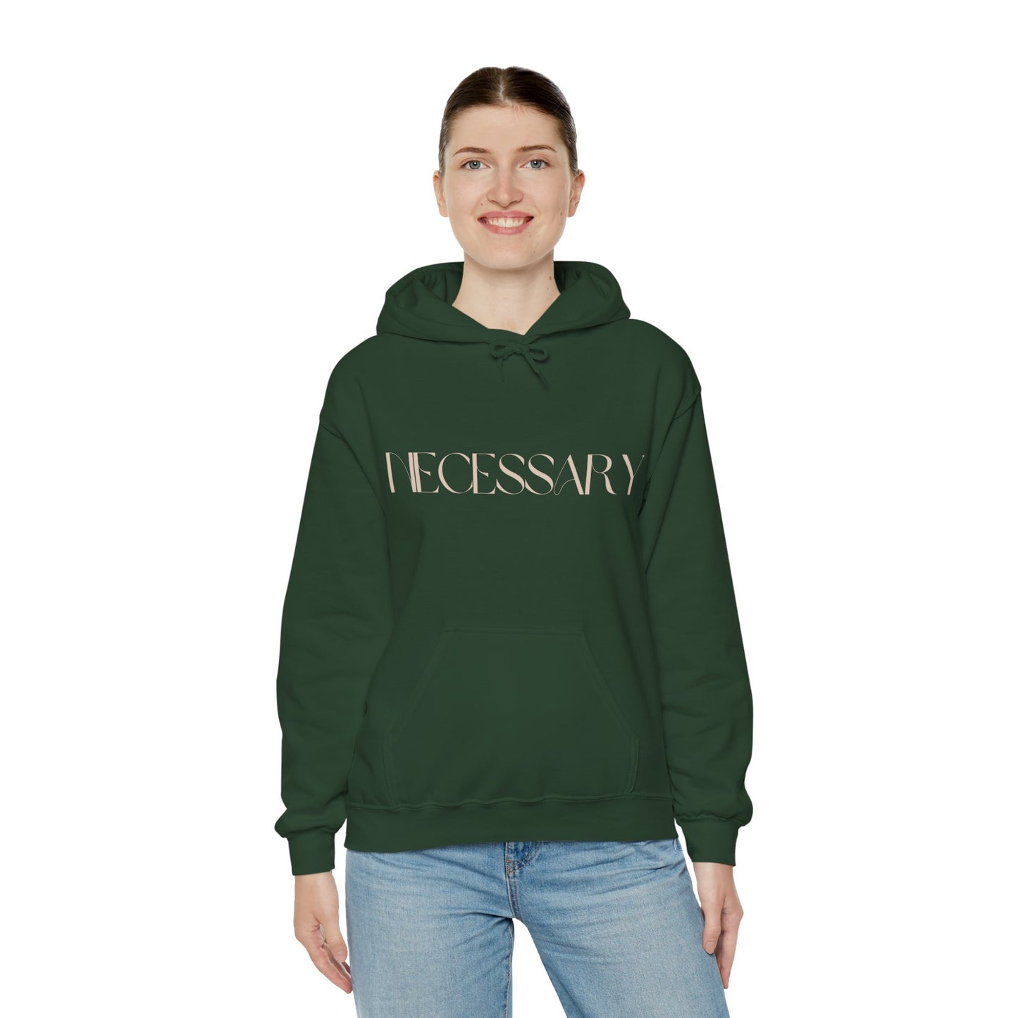"necessary" Unisex Heavy Blend™ Hooded Sweatshirt - Black, Chocolate, & Hunter Green Available