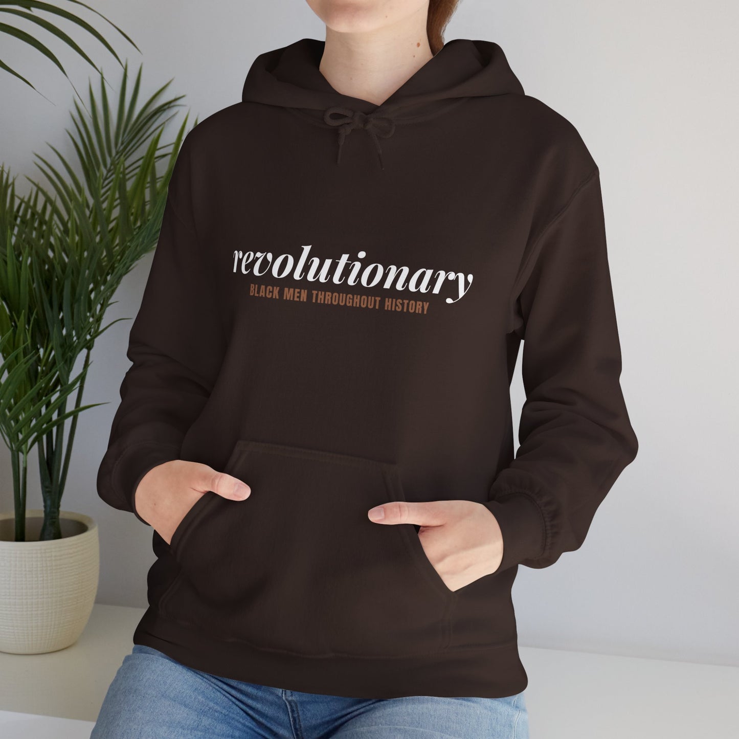 "Revolutionary Black Men" Unisex Heavy Blend™ Hooded Sweatshirt - Black, Chocolate, Navy Blue, Dark Gray, & Hunter Green Available
