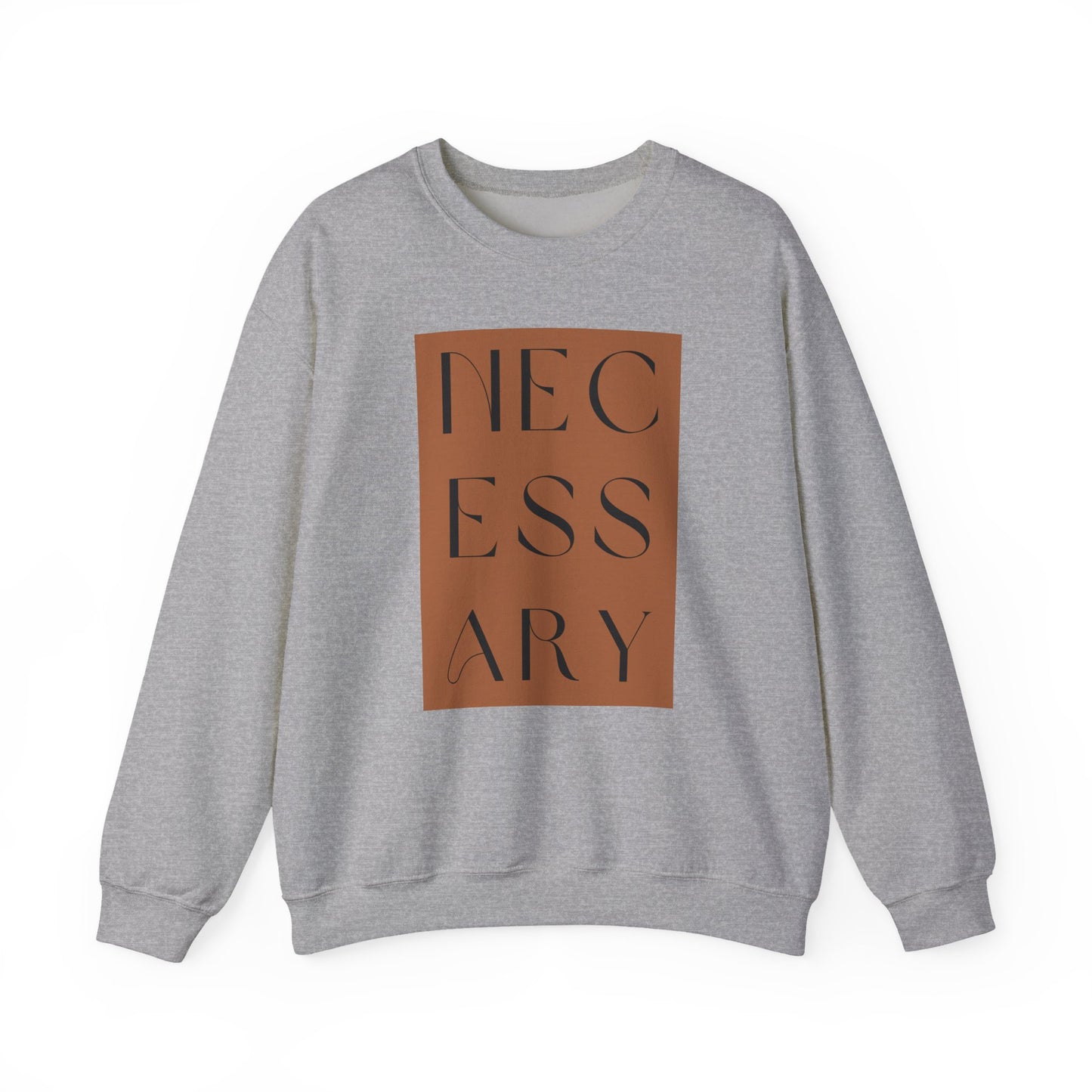 "necessary" Unisex Heavy Blend™ Crewneck Sweatshirt - Black & Gray Available