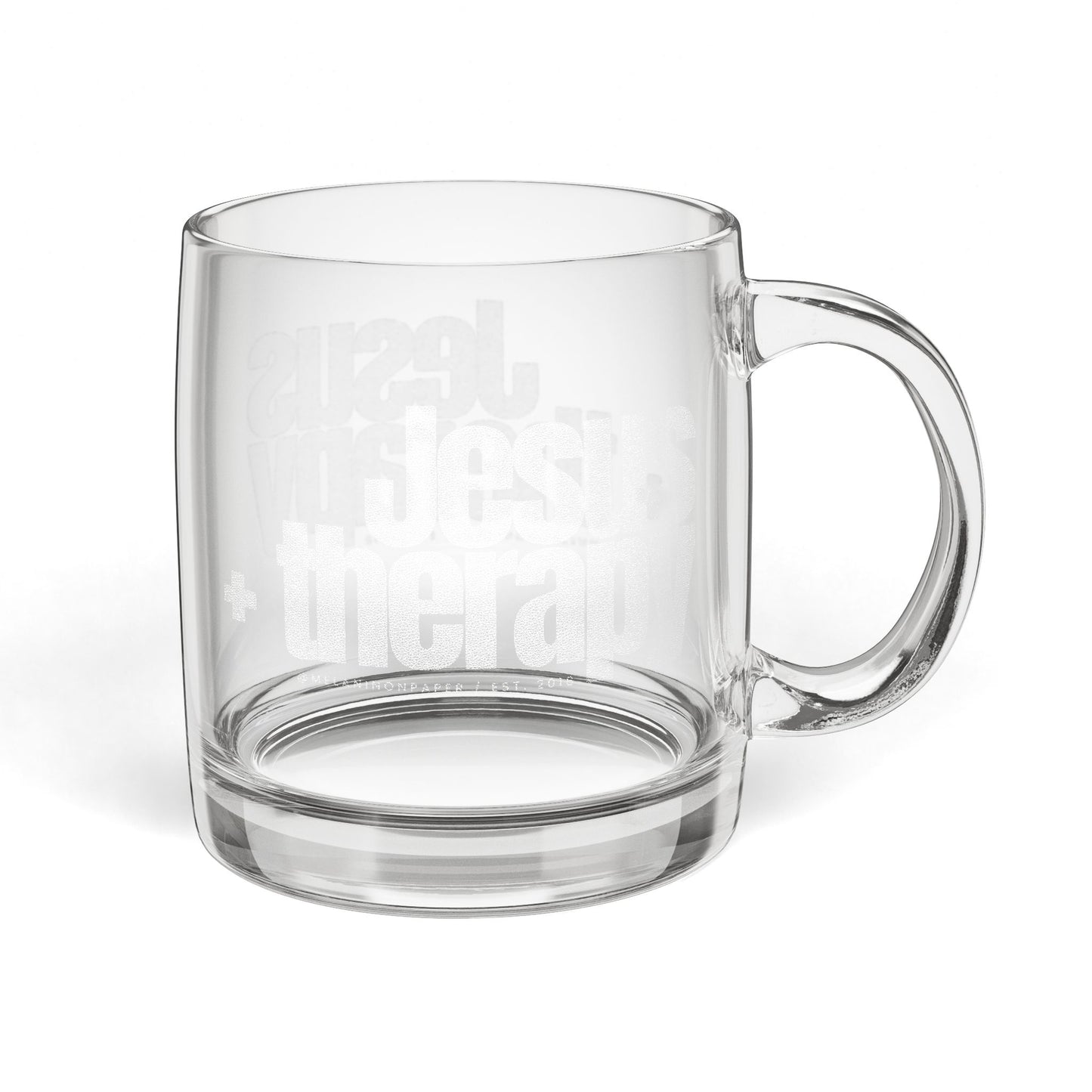 "Jesus + Therapy" Engraved Coffee Mug
