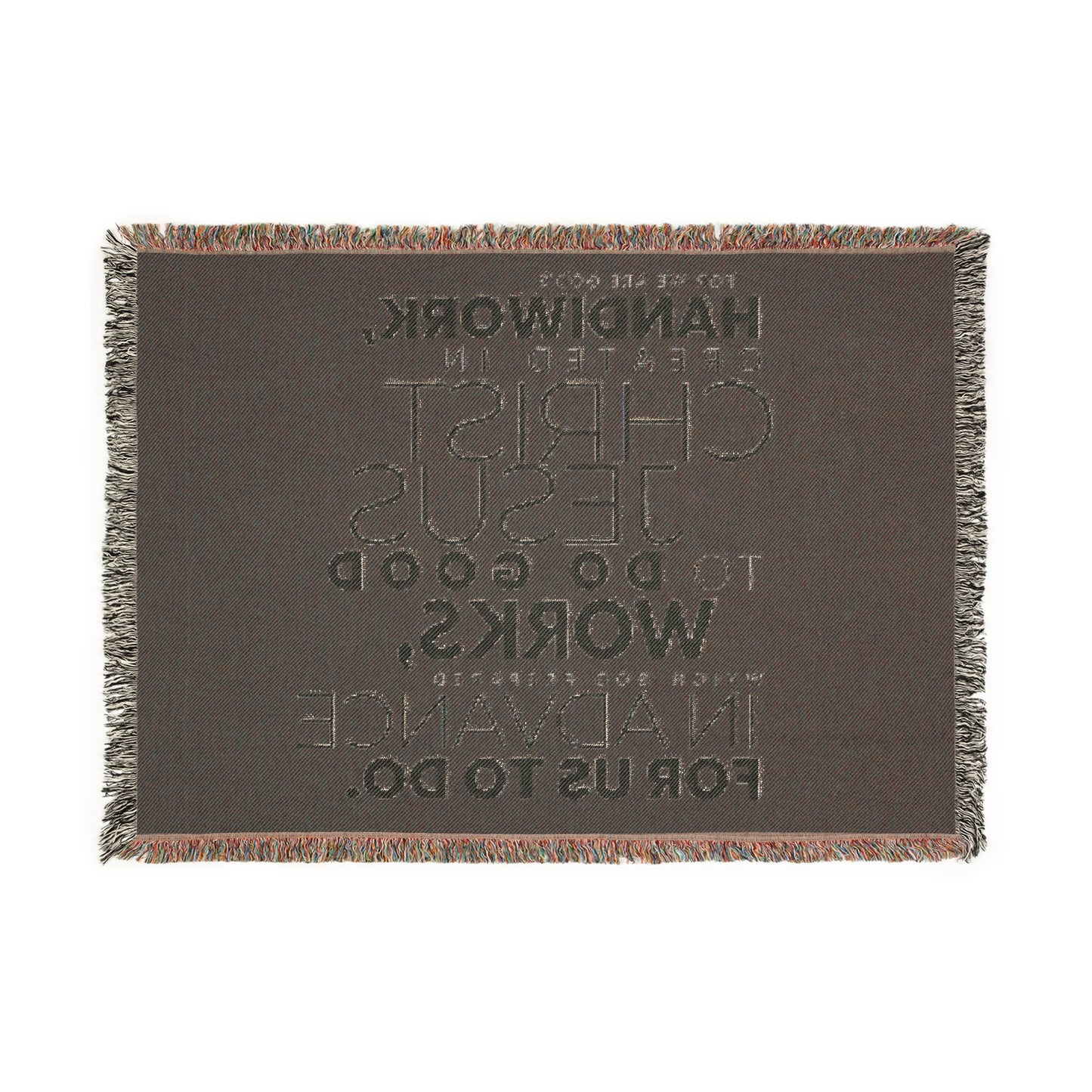 "Ephesians 2:10" Cozy Woven Blanket