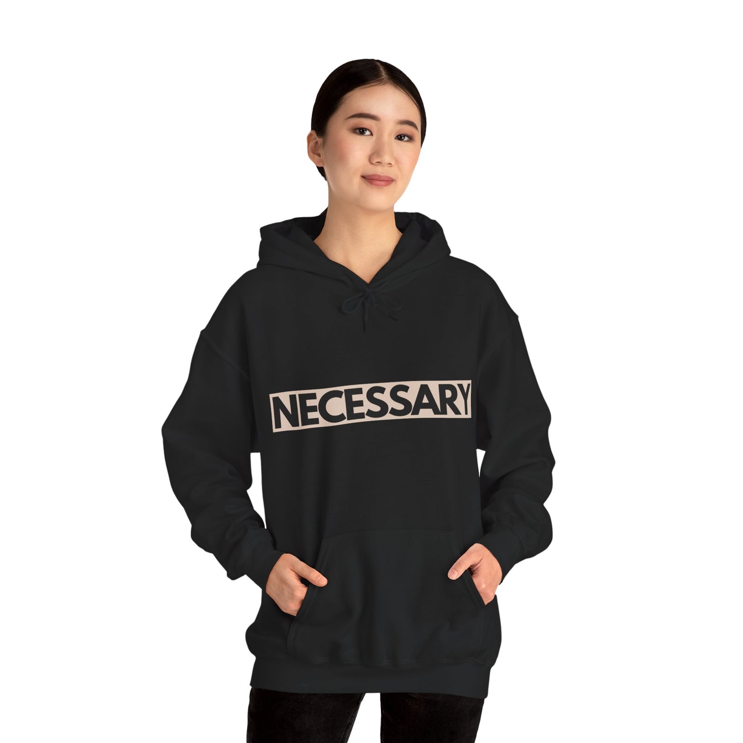 "necessary" Unisex Heavy Blend™ Hooded Sweatshirt - Nude