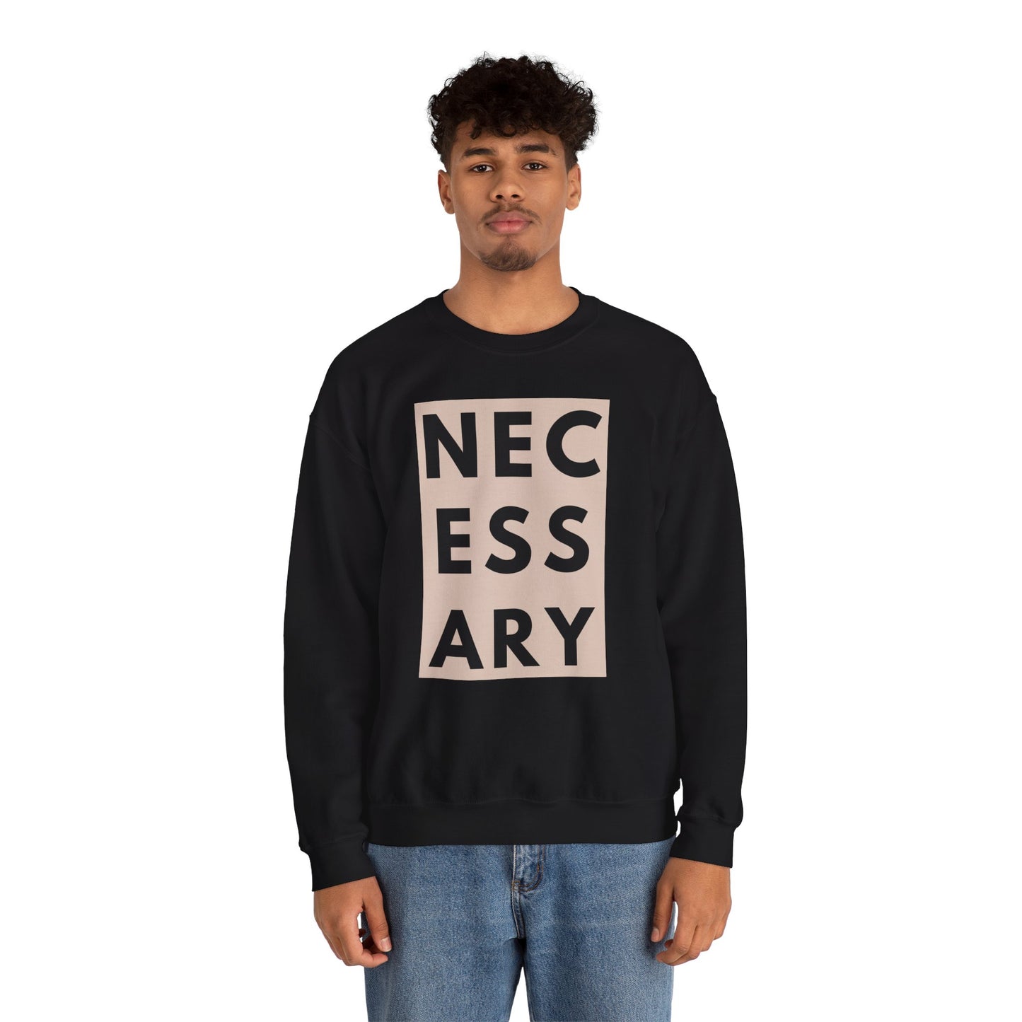 "necessary" Unisex Heavy Blend™ Crewneck Sweatshirt - Nude