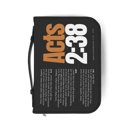 "Acts 2:38" Luxe Bible Cover - 4 Sizes Available