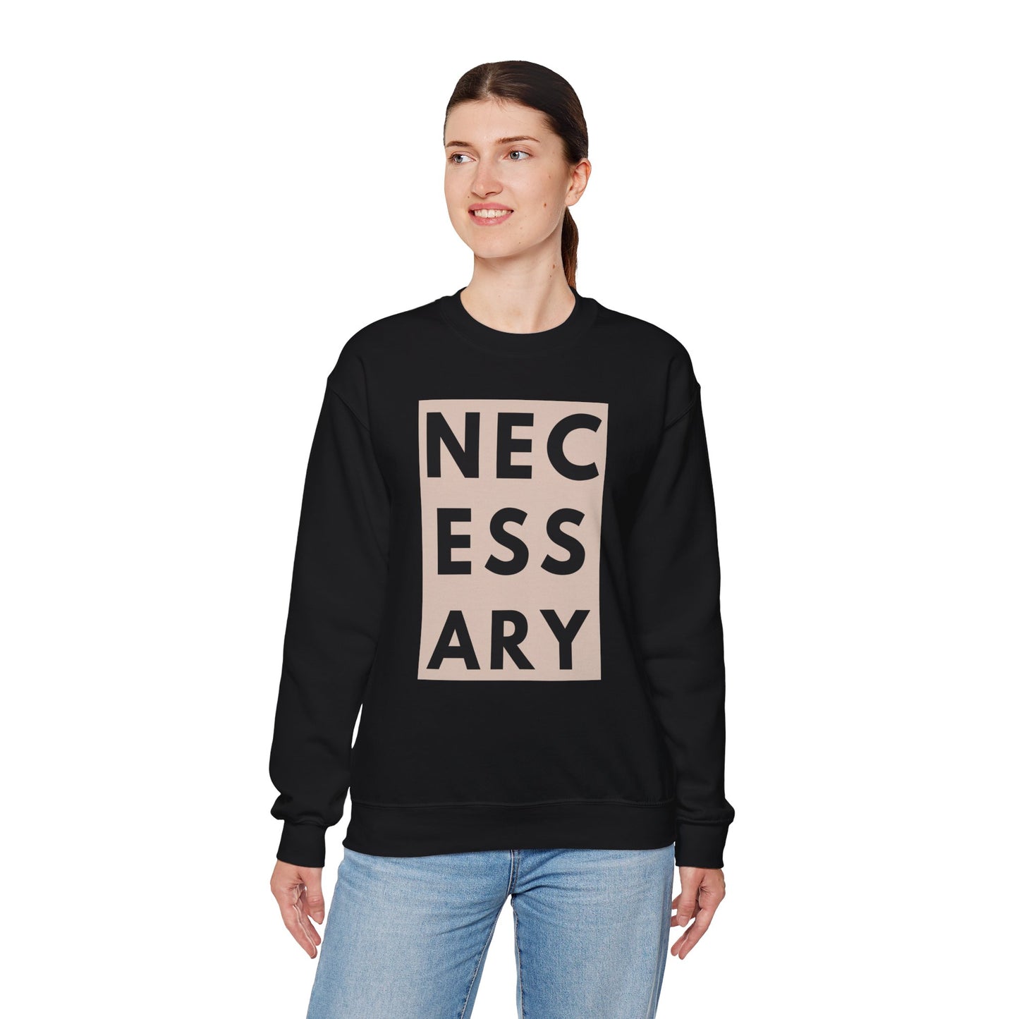 "necessary" Unisex Heavy Blend™ Crewneck Sweatshirt - Nude