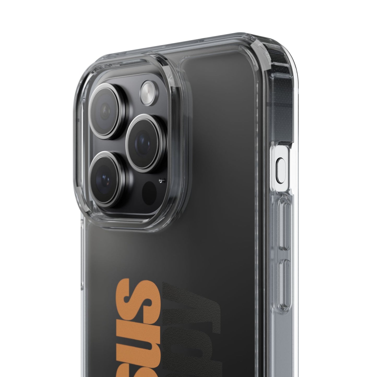 "Jesus + therapy" Clear Phone Cases - black & gold