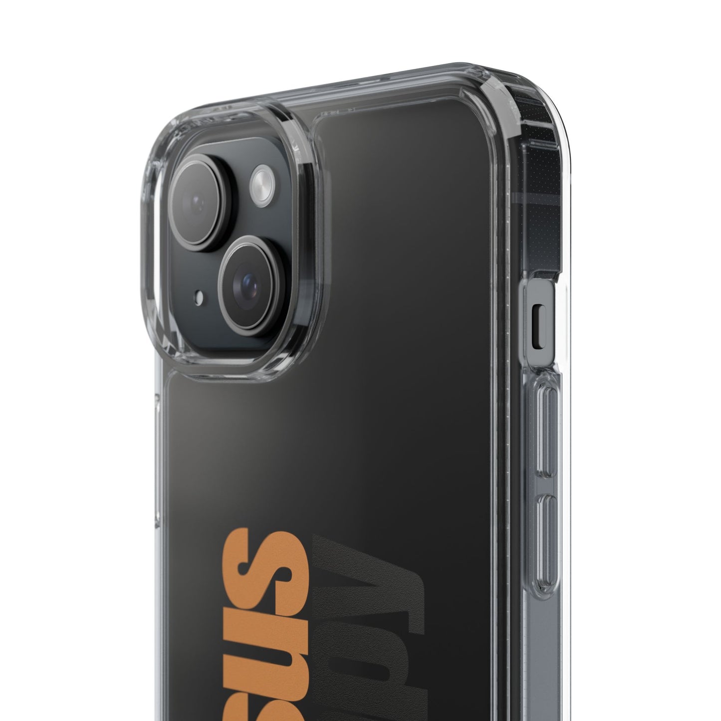 "Jesus + therapy" Clear Phone Cases - black & gold