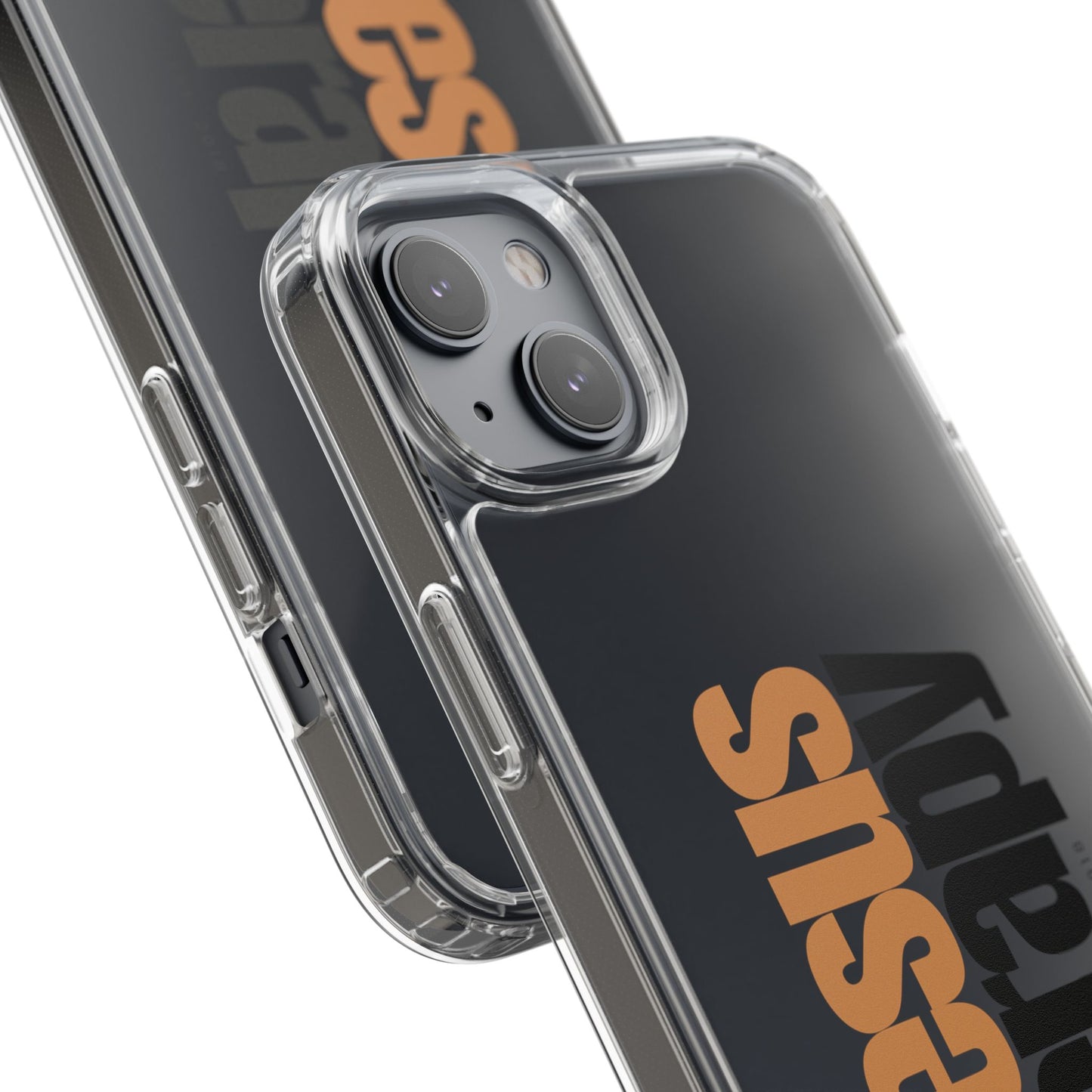 "Jesus + therapy" Clear Phone Cases - black & gold