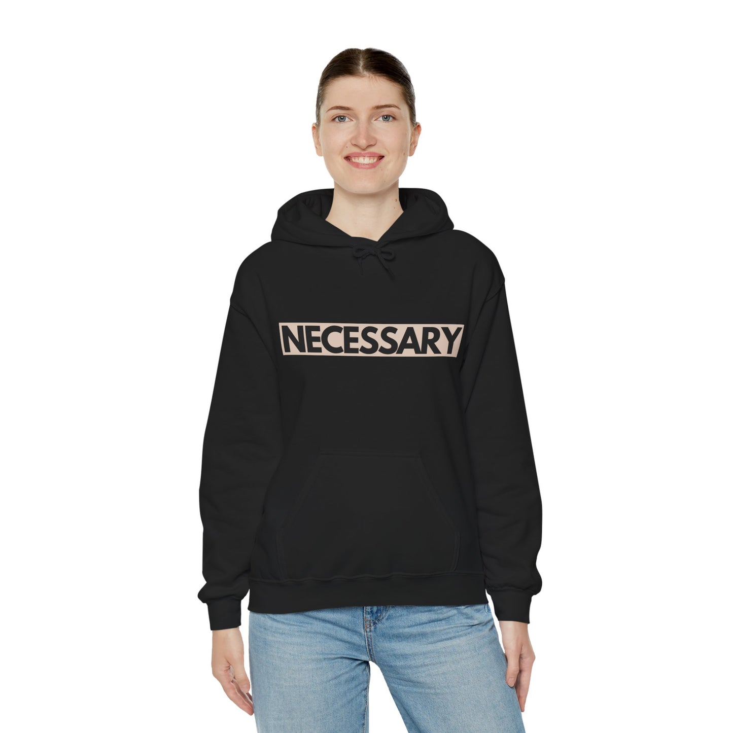 "necessary" Unisex Heavy Blend™ Hooded Sweatshirt - Nude