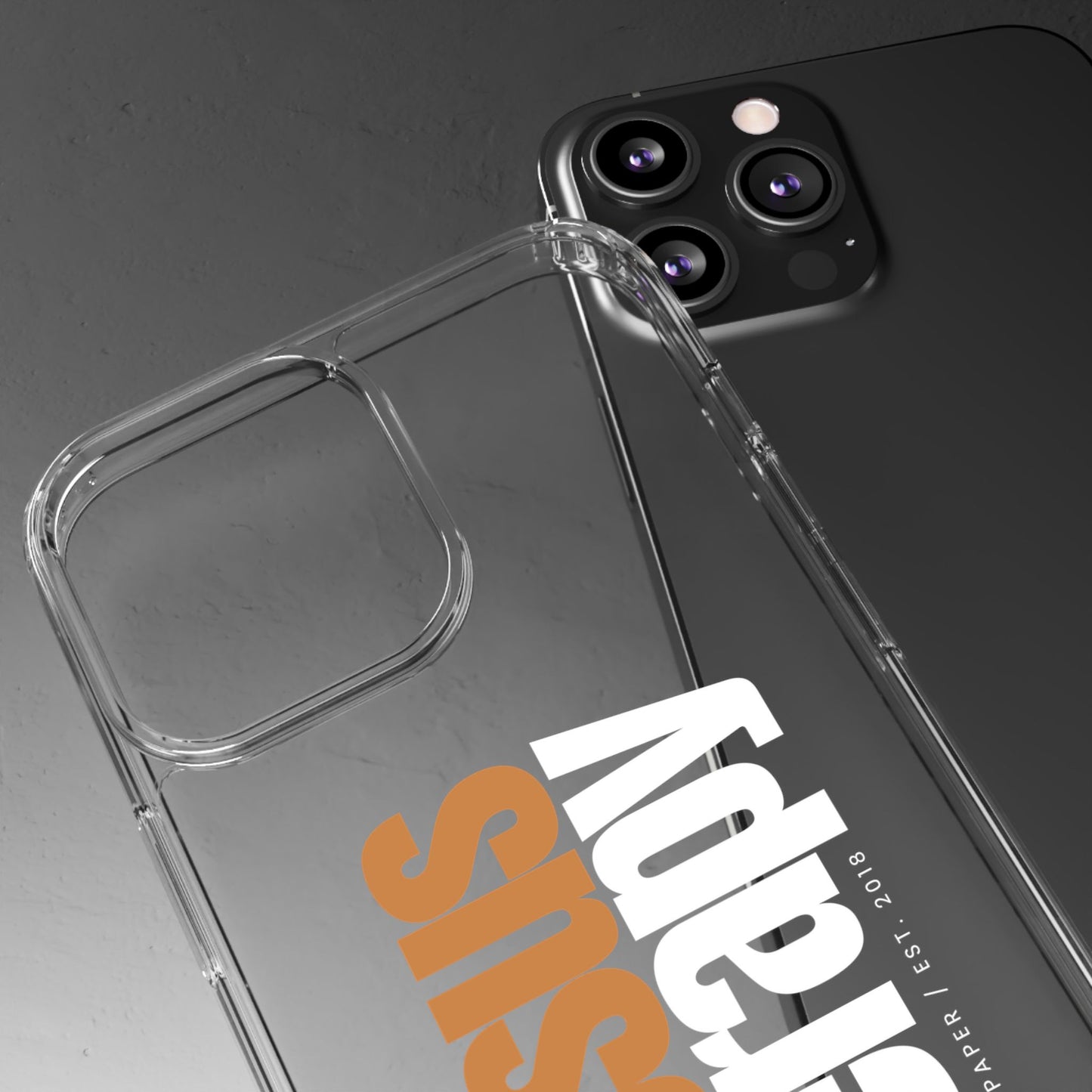 "Jesus + therapy" Clear Phone Cases - white & gold