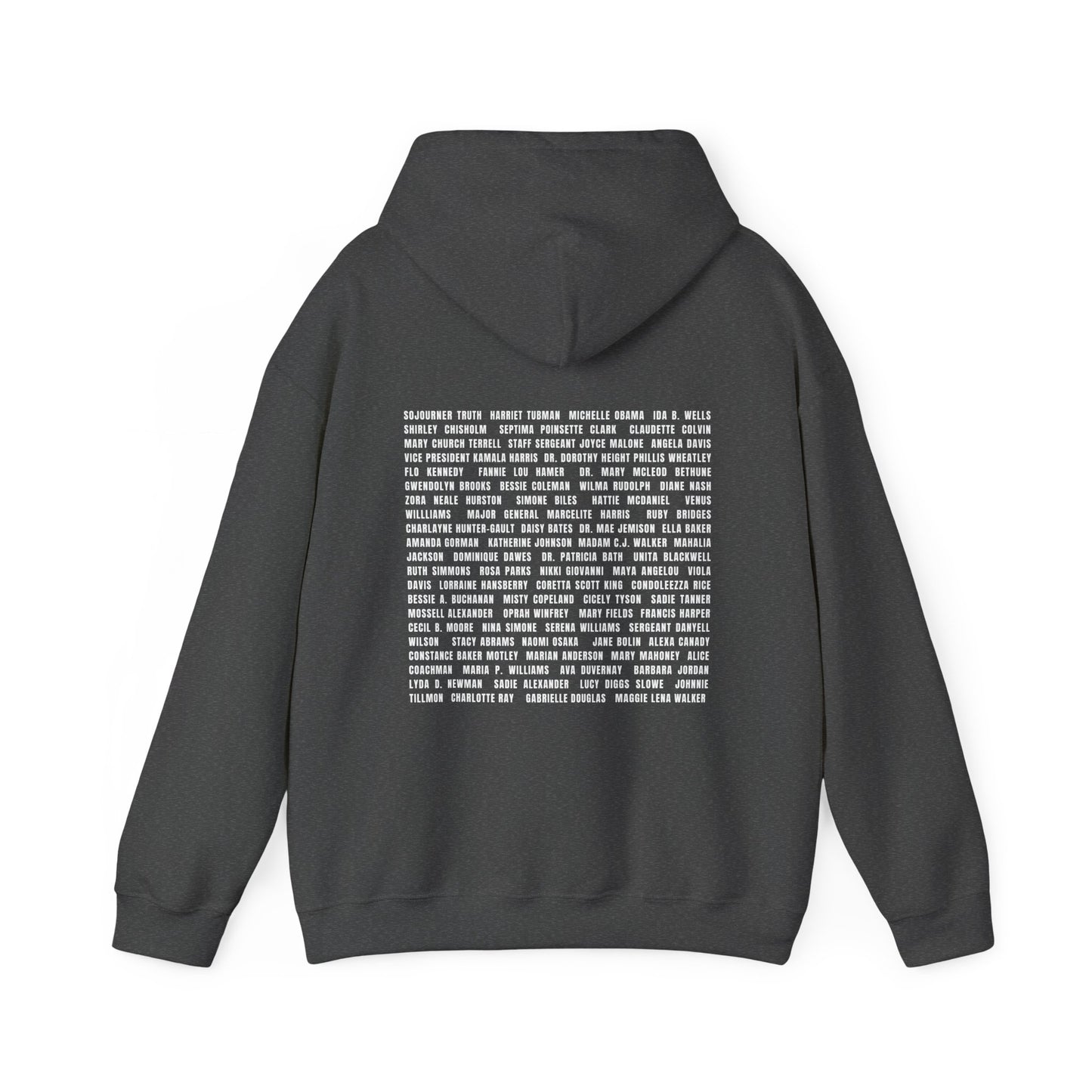 "Revolutionary Black Women" Unisex Heavy Blend™ Hooded Sweatshirt - Black, Chocolate, Navy Blue, Dark Gray, & Hunter Green Available