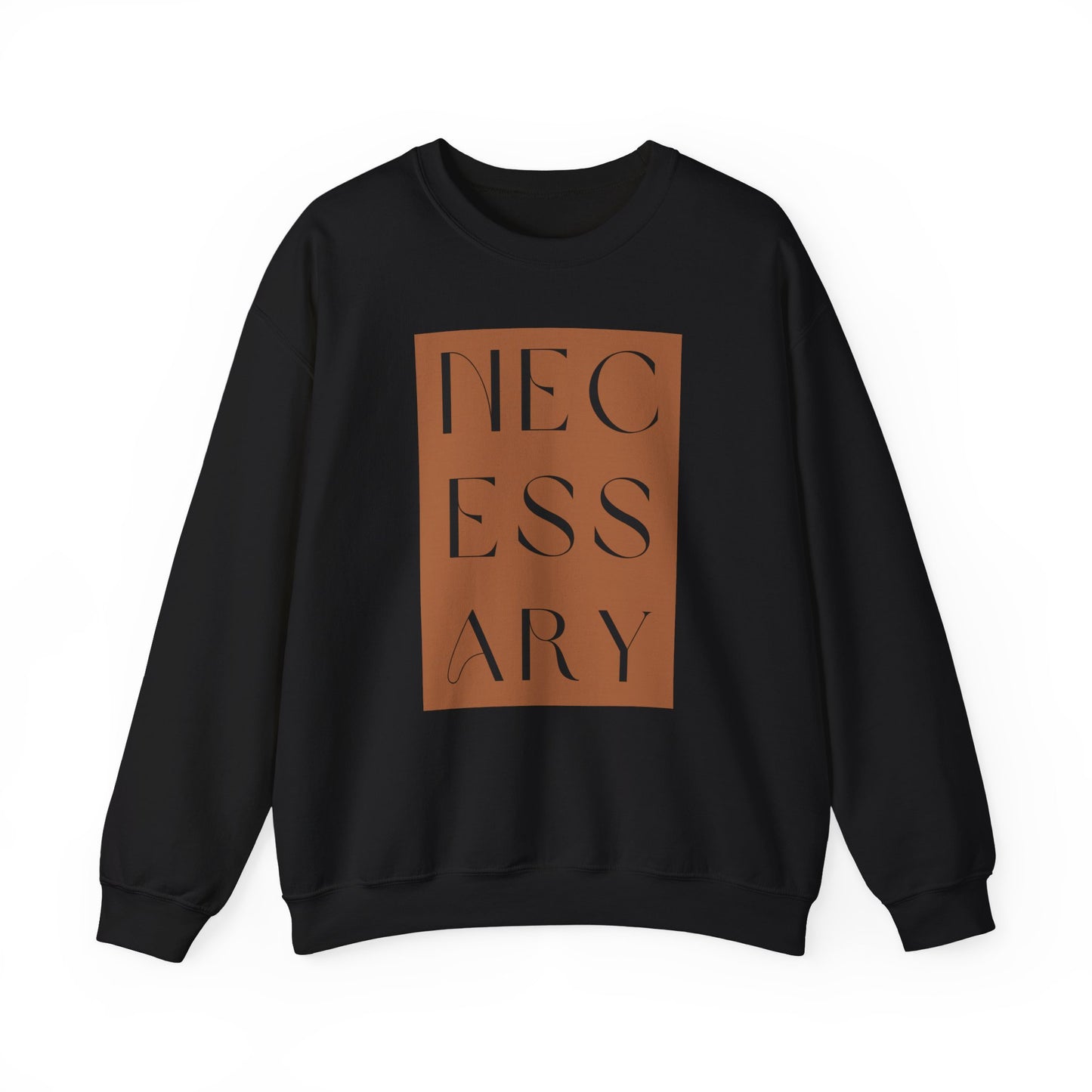 "necessary" Unisex Heavy Blend™ Crewneck Sweatshirt - Black & Gray Available