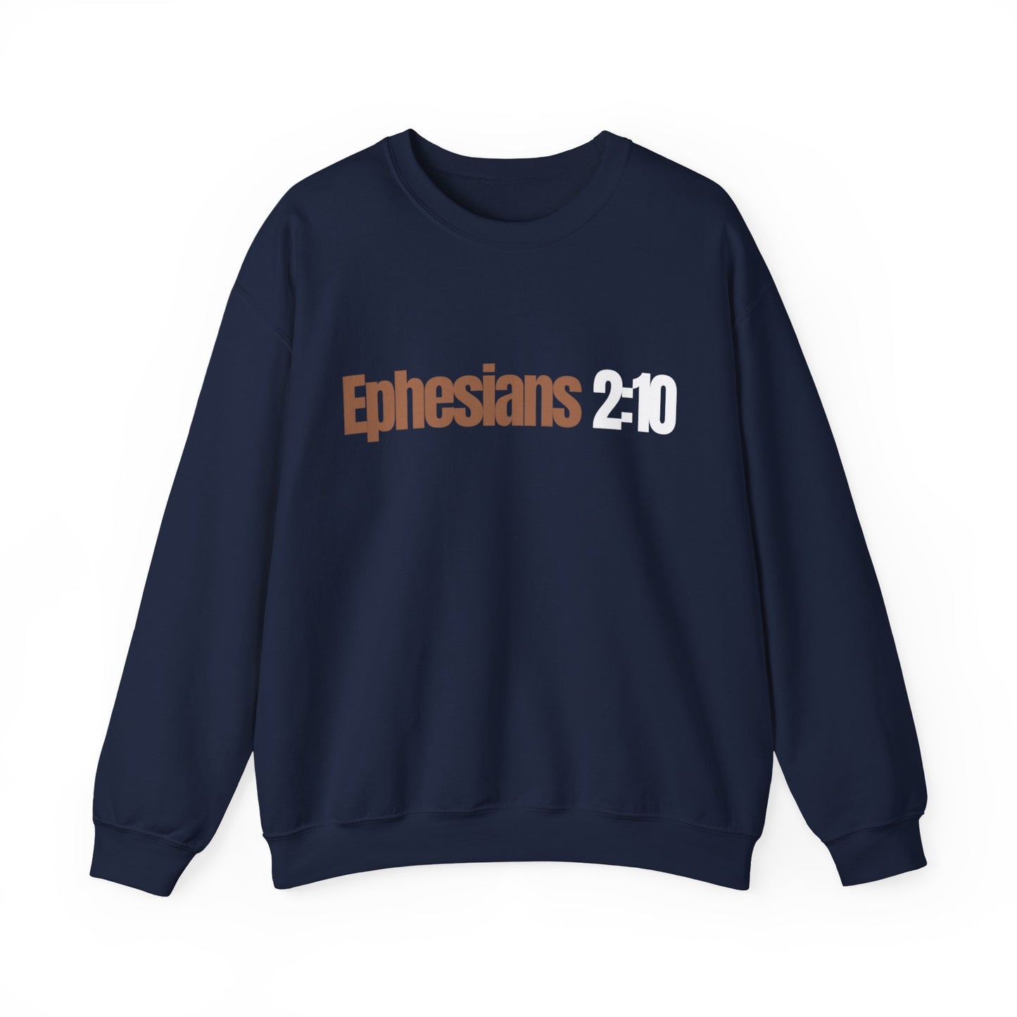 "Ephesians 2:10" Unisex Heavy Blend™ Crewneck Sweatshirt - Black, Gray, & Navy Blue Available