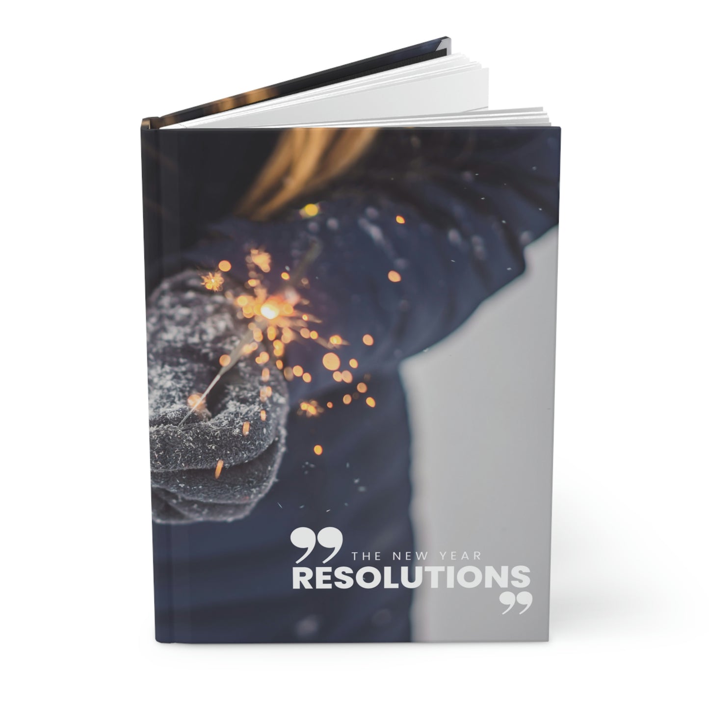 "the new year resolutions" Velvety Matte Hardcover Journal