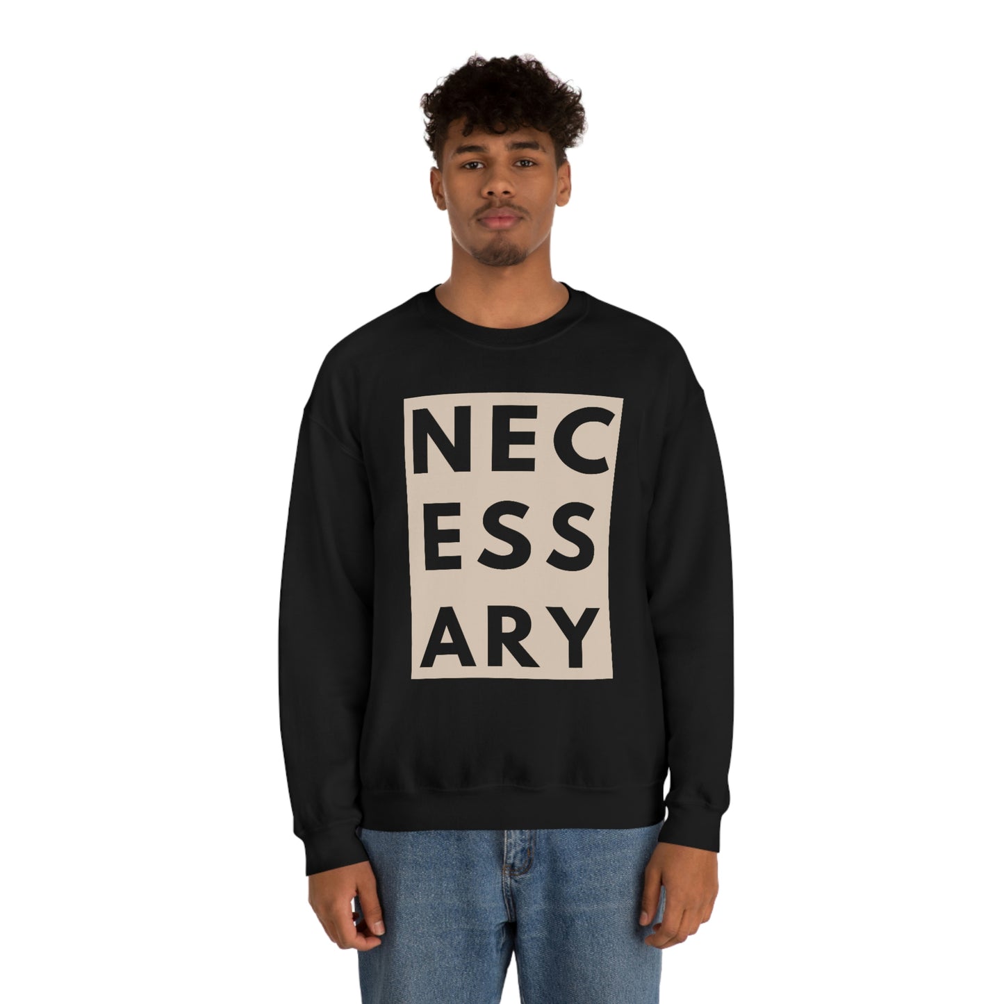 "necessary" Unisex Heavy Blend™ Crewneck Sweatshirt - Nude